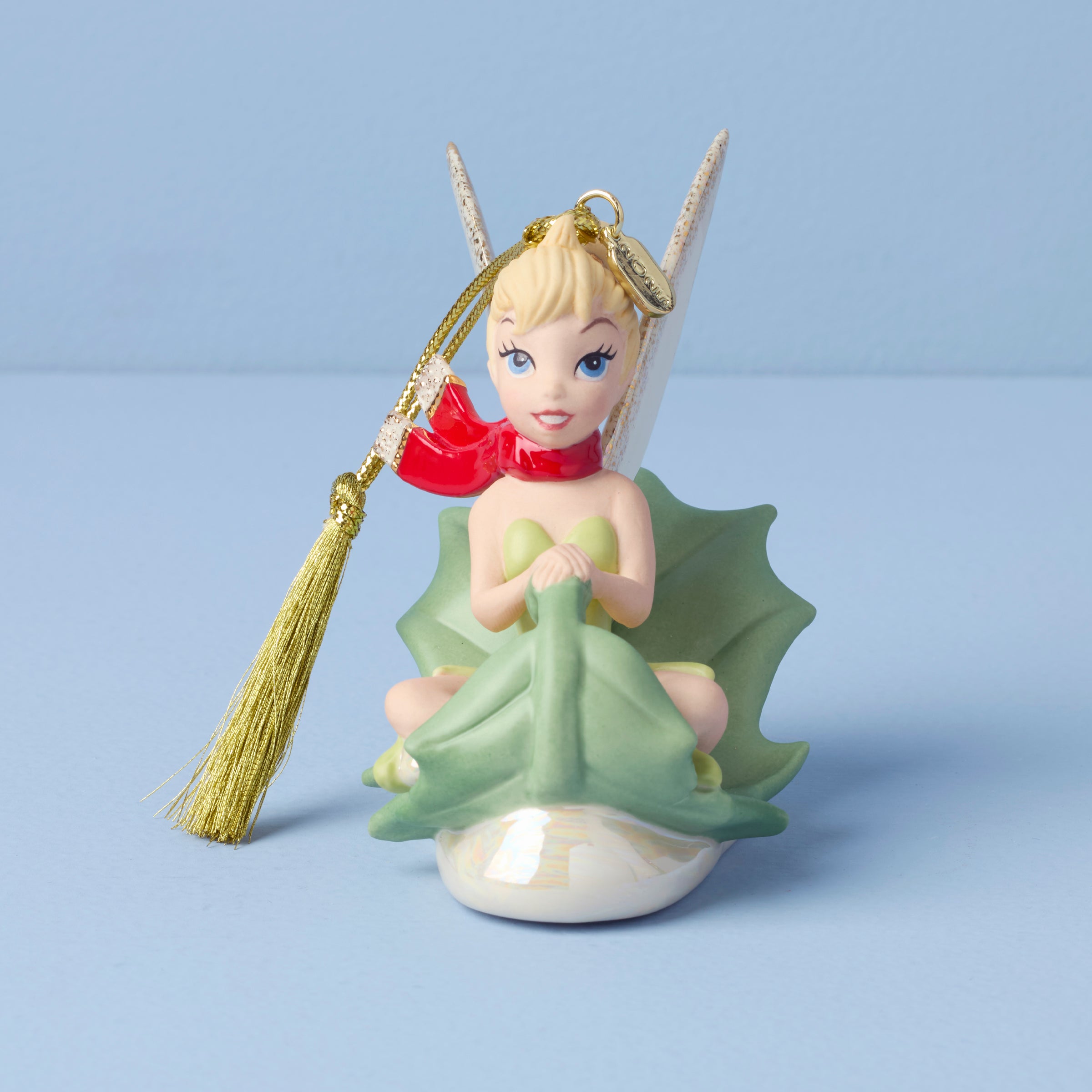 Disney Tinker Bell Christmas Ornament with Leaf Sled