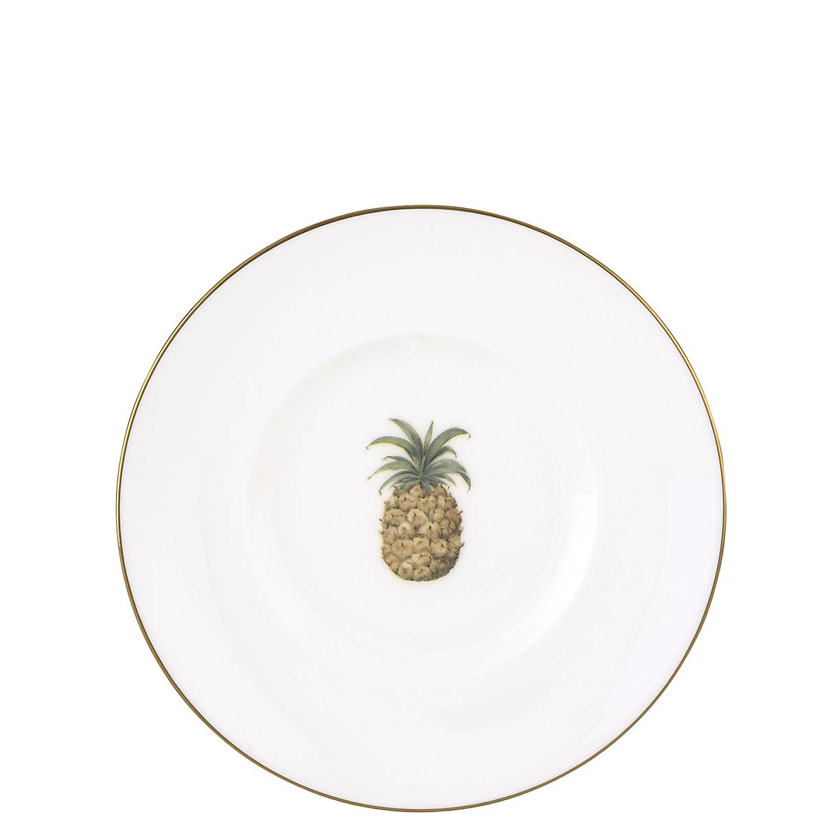 Lenox British Colonial Bamboo Porcelain Dessert Plate with Pineapple Design