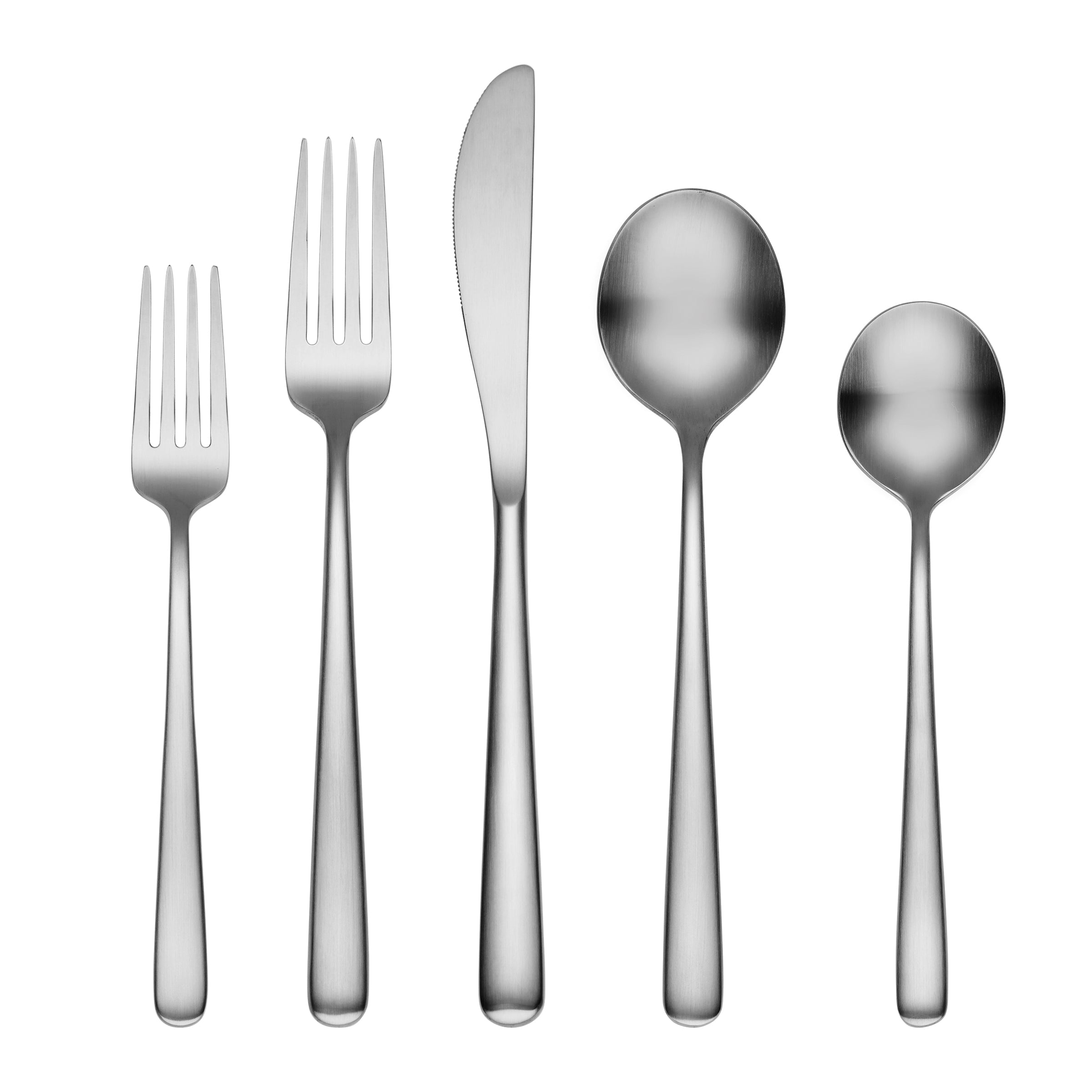 Lorenn 20-Piece Satin Flatware Set with Slender Handles