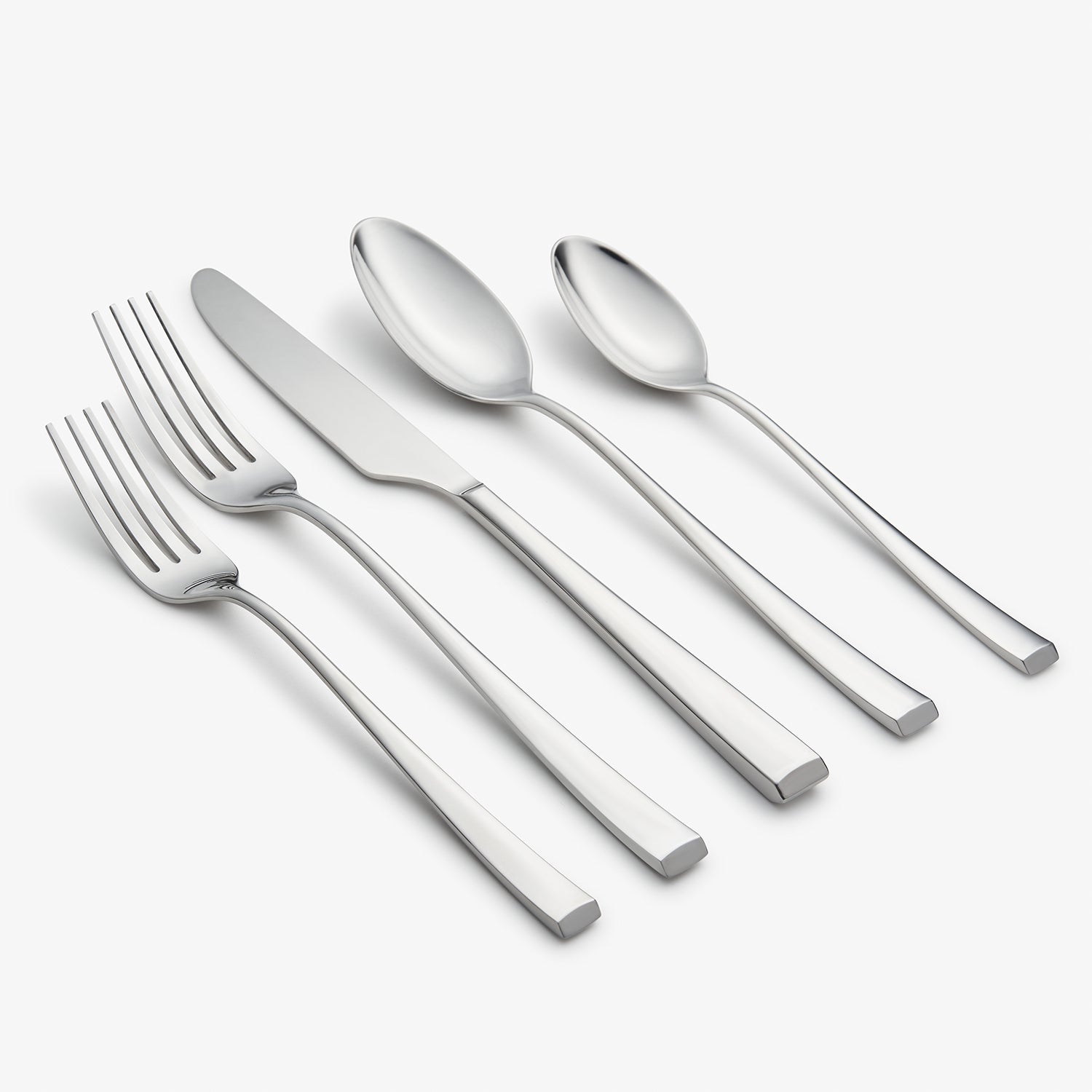 Marlise 20-Piece Modern Flatware Set - Polished Stainless Steel