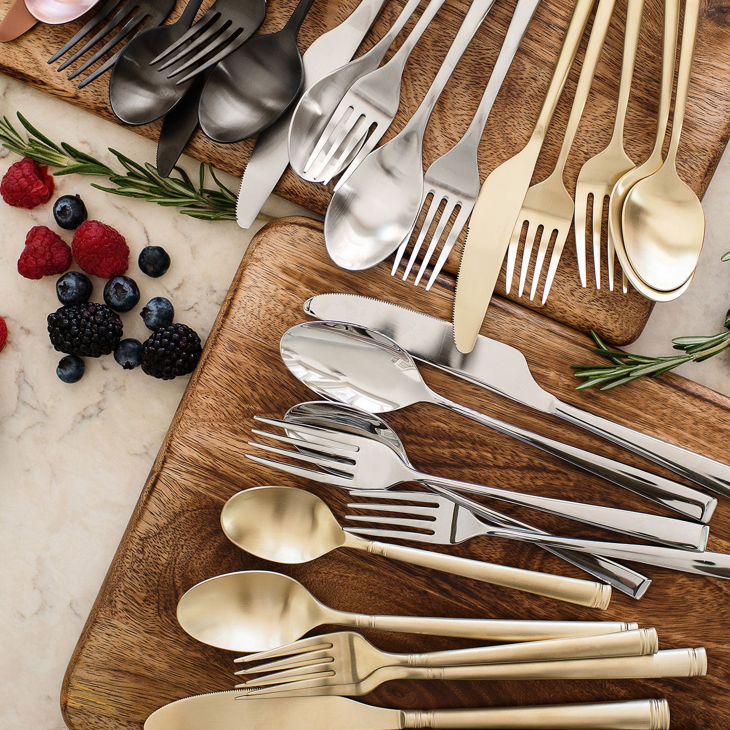 Marlise 20-Piece Modern Flatware Set - Polished Stainless Steel