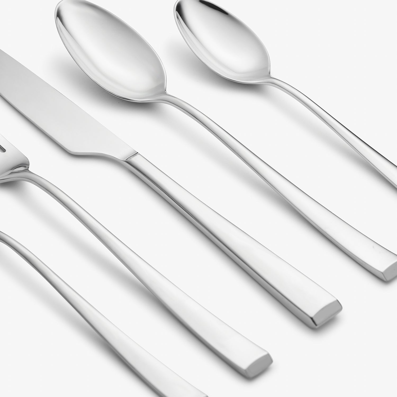 Marlise 20-Piece Modern Flatware Set - Polished Stainless Steel
