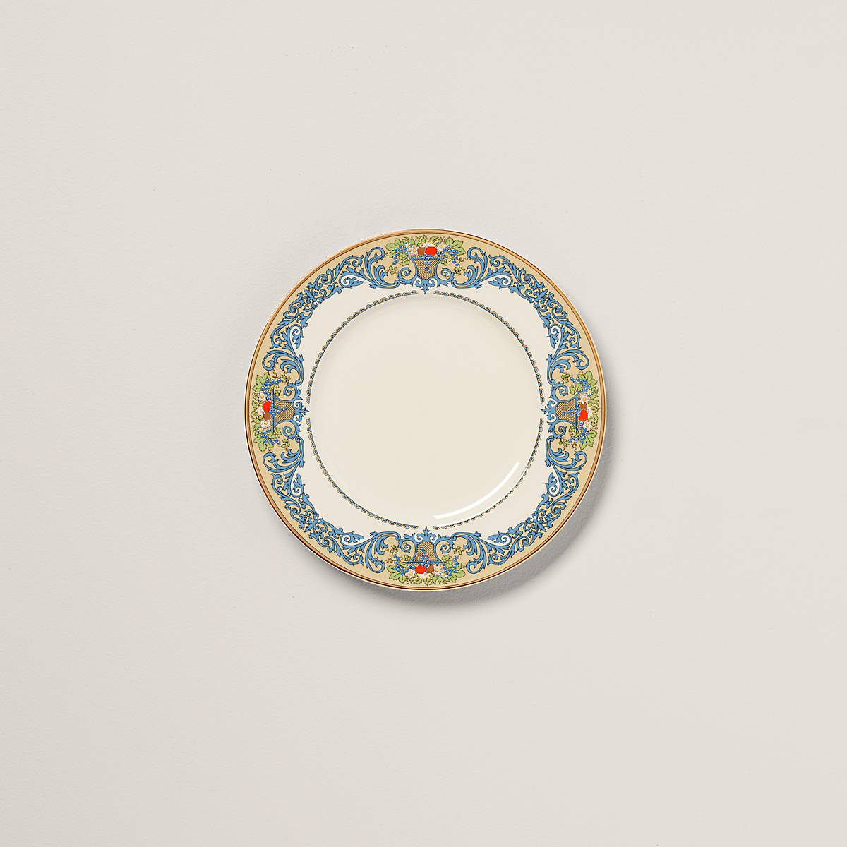 Autumn Porcelain Accent Plate with Gold & Enamel Dots