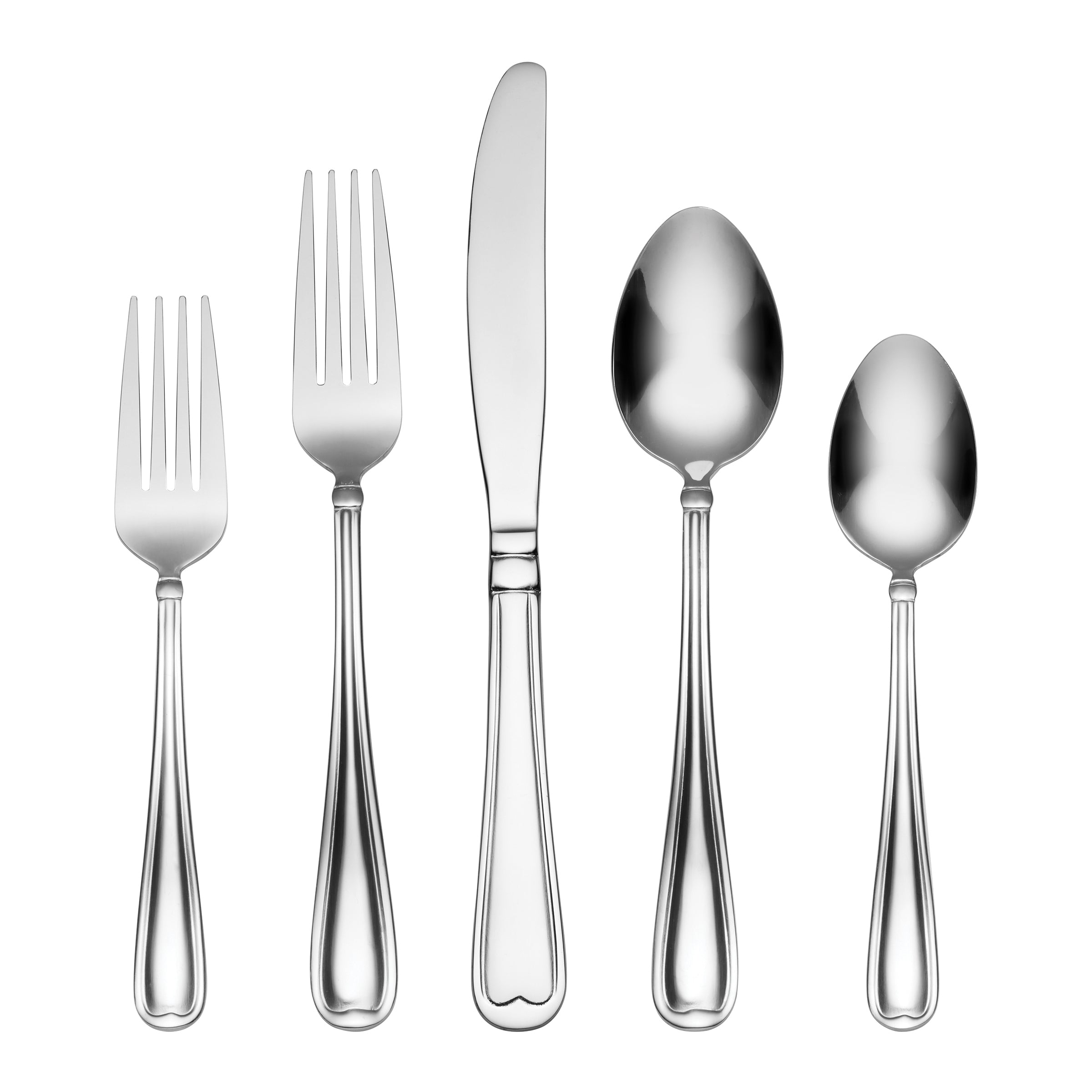 Allure Mirror 51-Piece Stainless Steel Flatware Set for 8