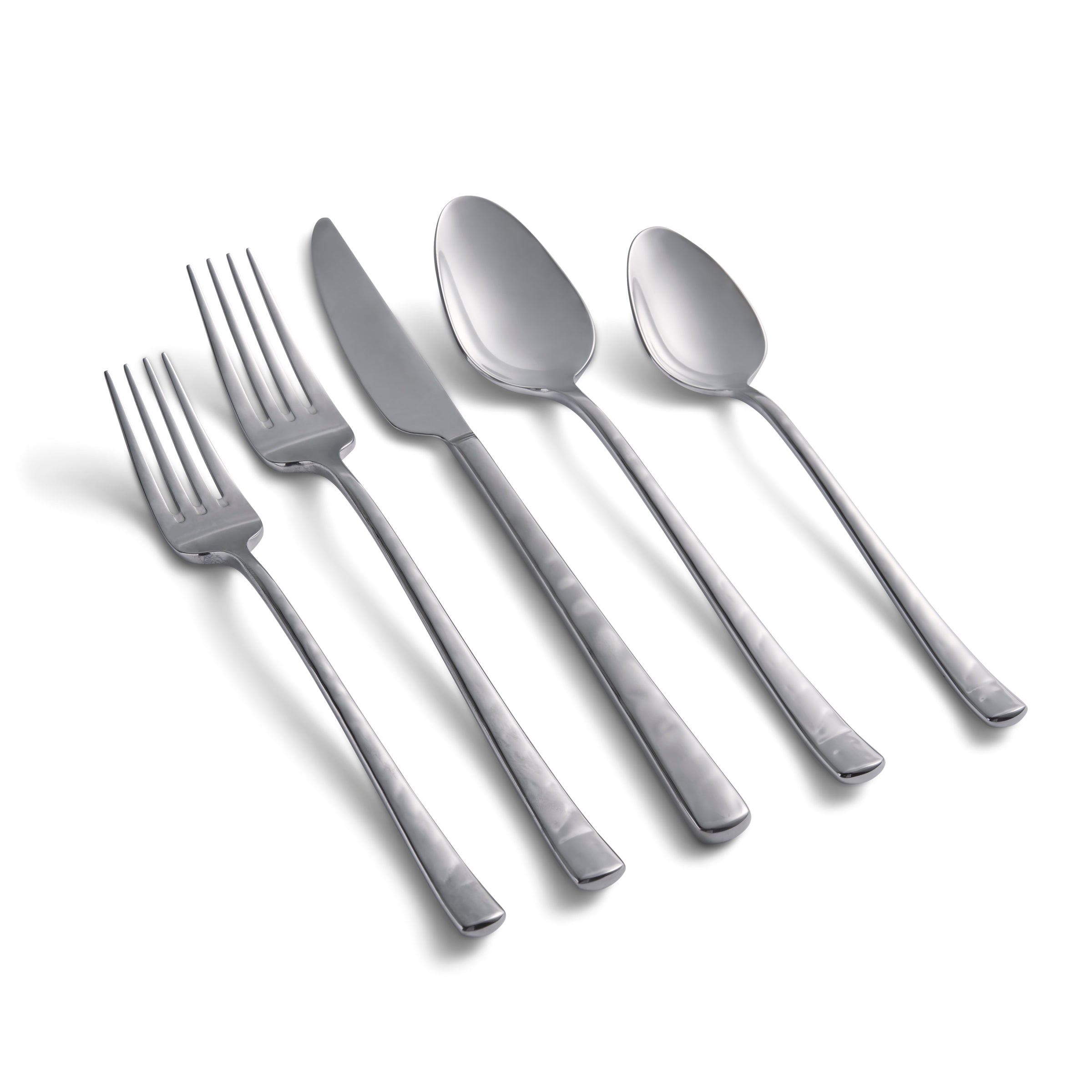Almada Vintage Mirror Texture 30-Piece Flatware Set