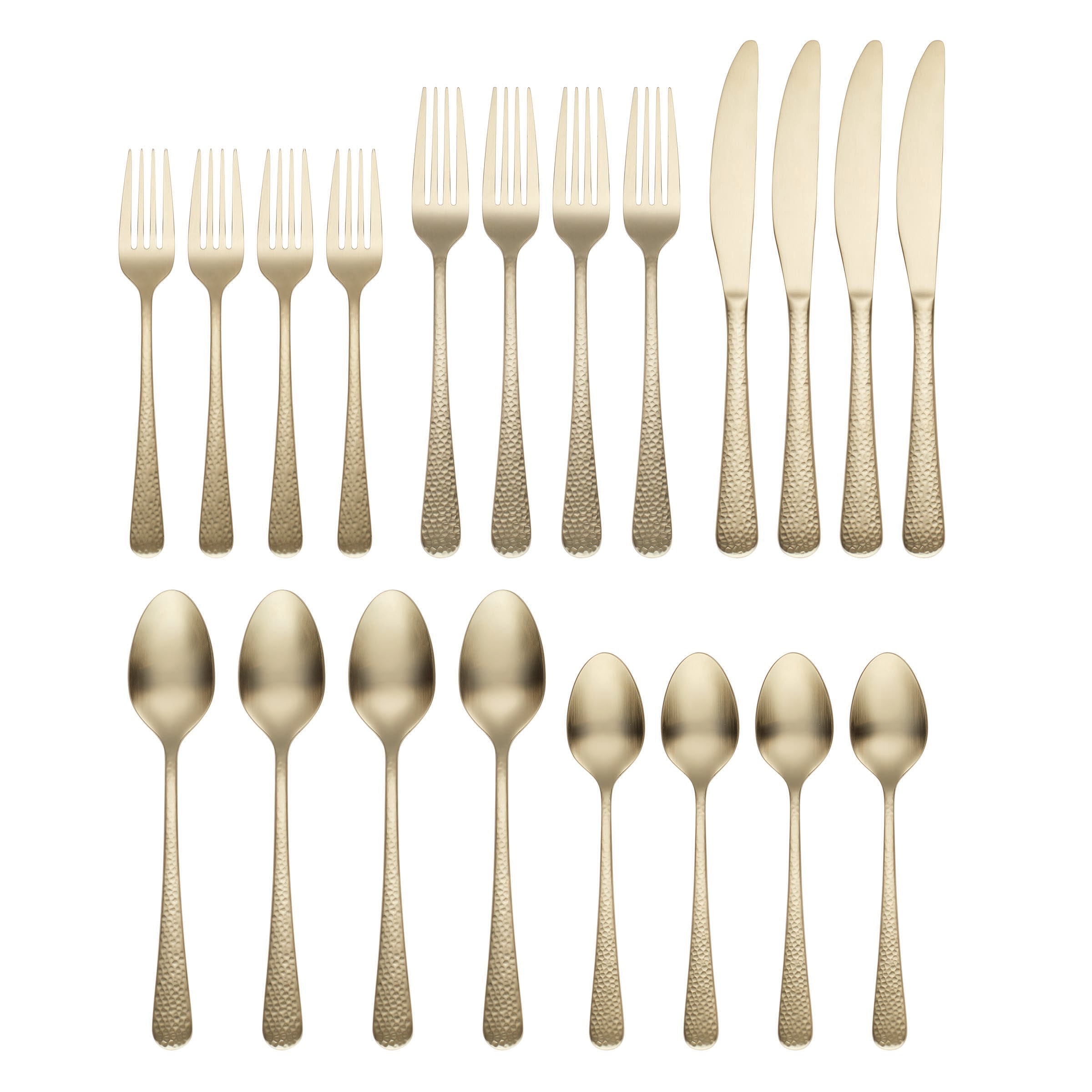 Keene 20-Piece Champagne Satin Flatware Set for 4