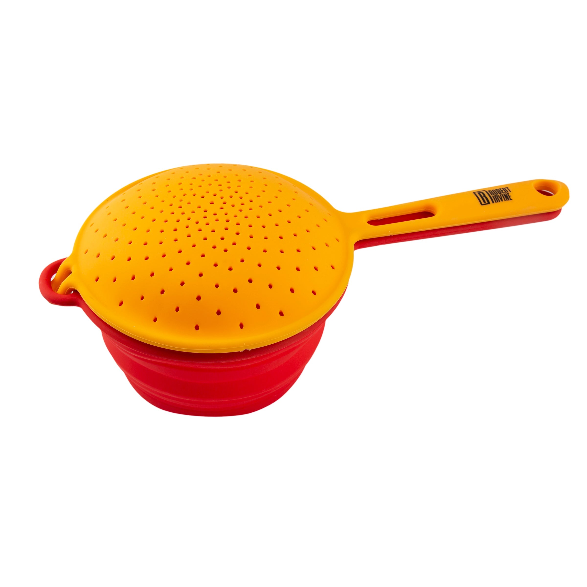 Robert Irvine Collapsible Silicone Colander Set - Orange