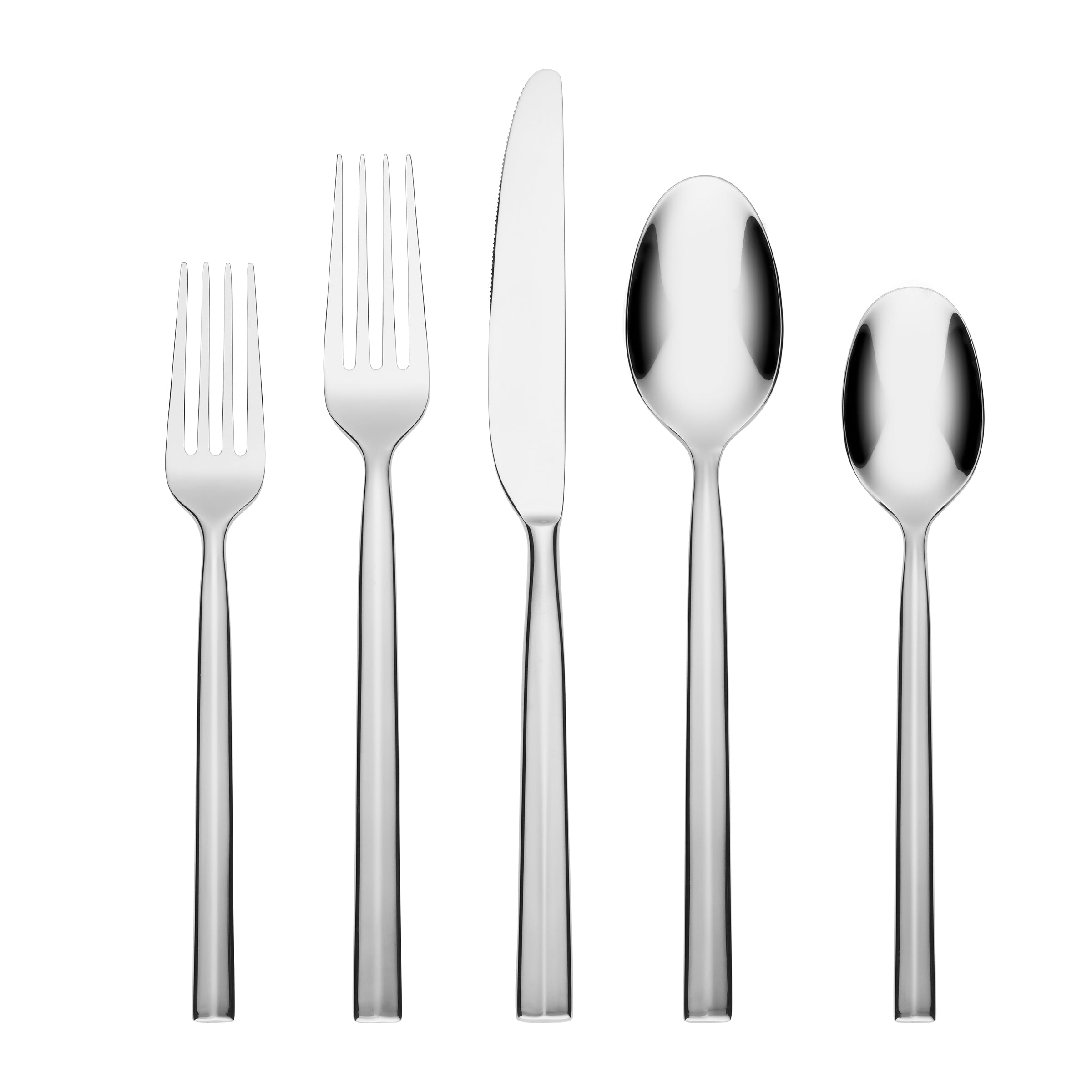 Cambridge Aero Mirror Flatware Set - 20-Piece Polished Stainless Steel Cutlery