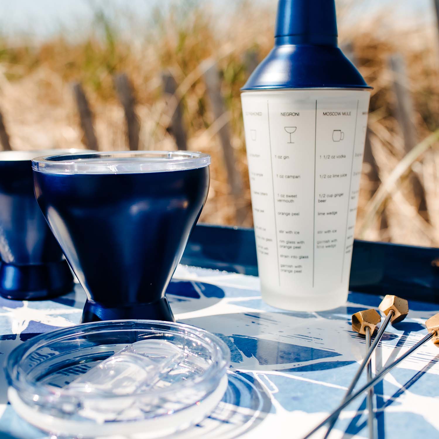 Vacuum Insulated Navy Cocktail Tumblers - Set of 4