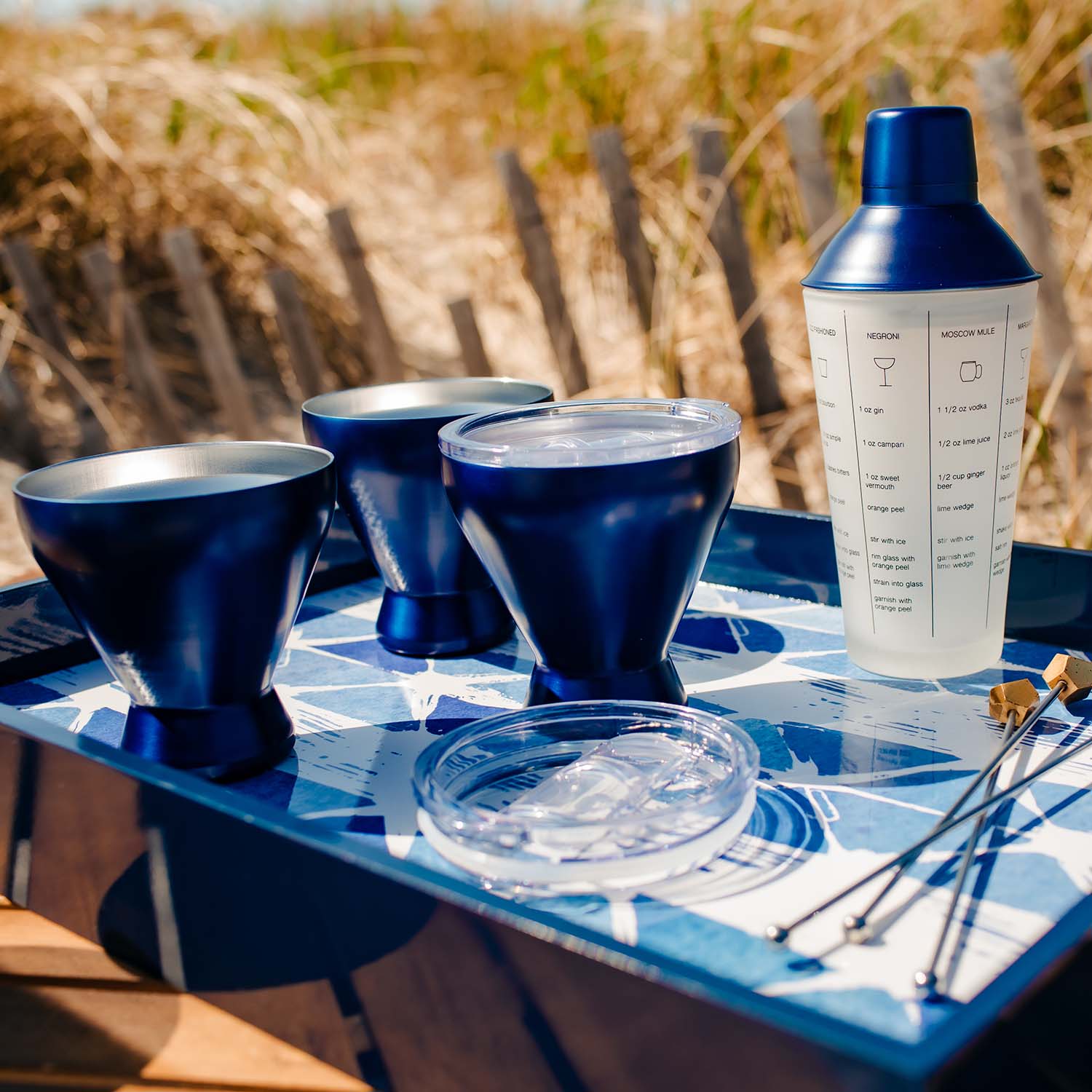 Vacuum Insulated Navy Cocktail Tumblers - Set of 4