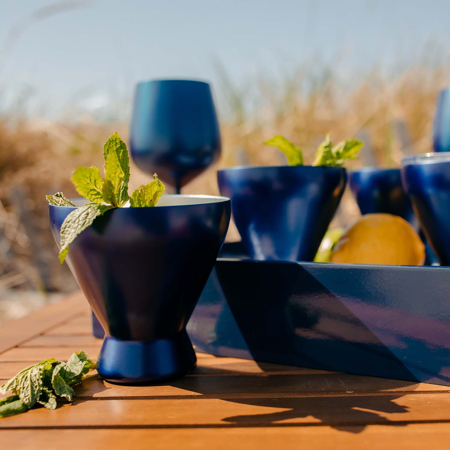 Vacuum Insulated Navy Cocktail Tumblers - Set of 4