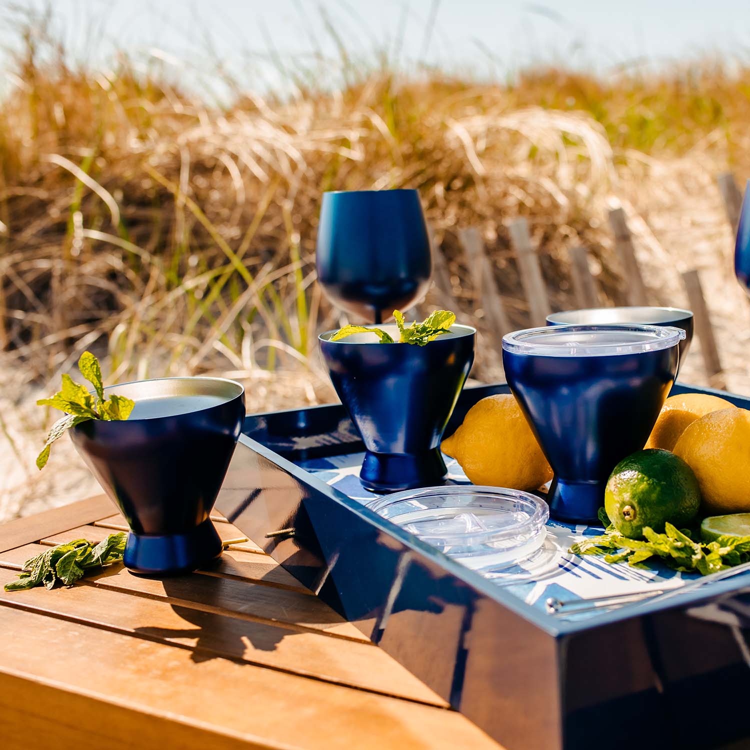 Vacuum Insulated Navy Cocktail Tumblers - Set of 4