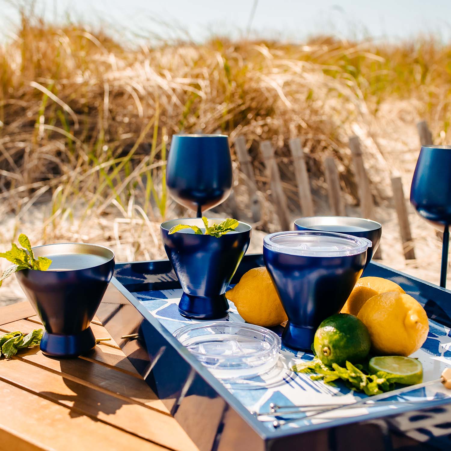 Vacuum Insulated Navy Cocktail Tumblers - Set of 4