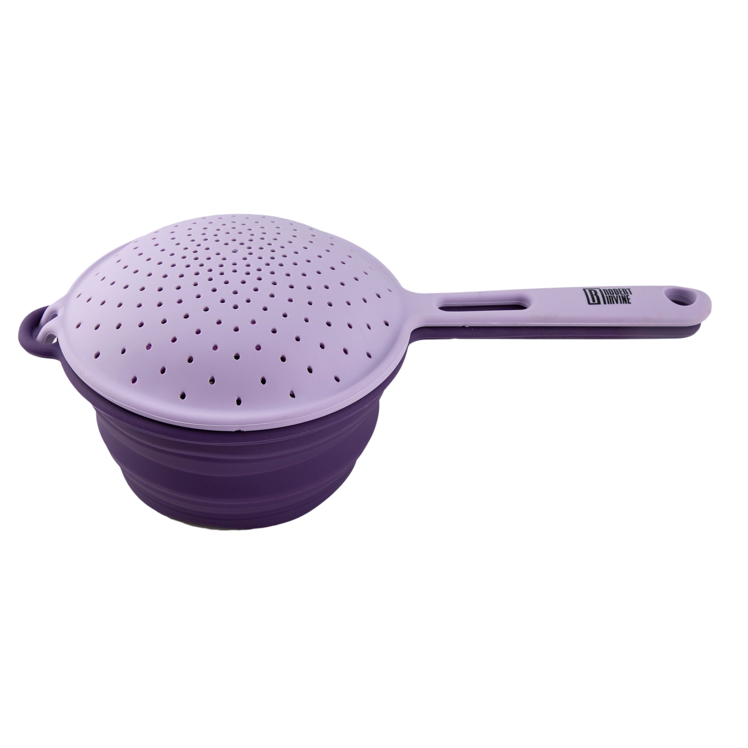 Robert Irvine Collapsible Silicone Colander Set - Purple