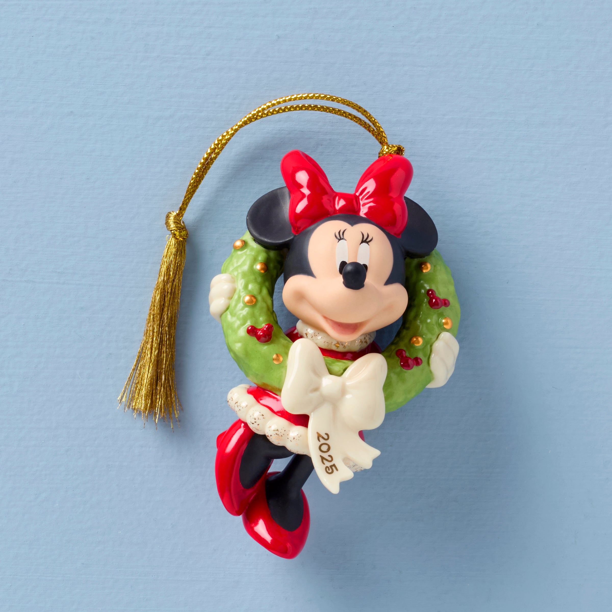Minnie Mouse Christmas Wreath Ornament 2025