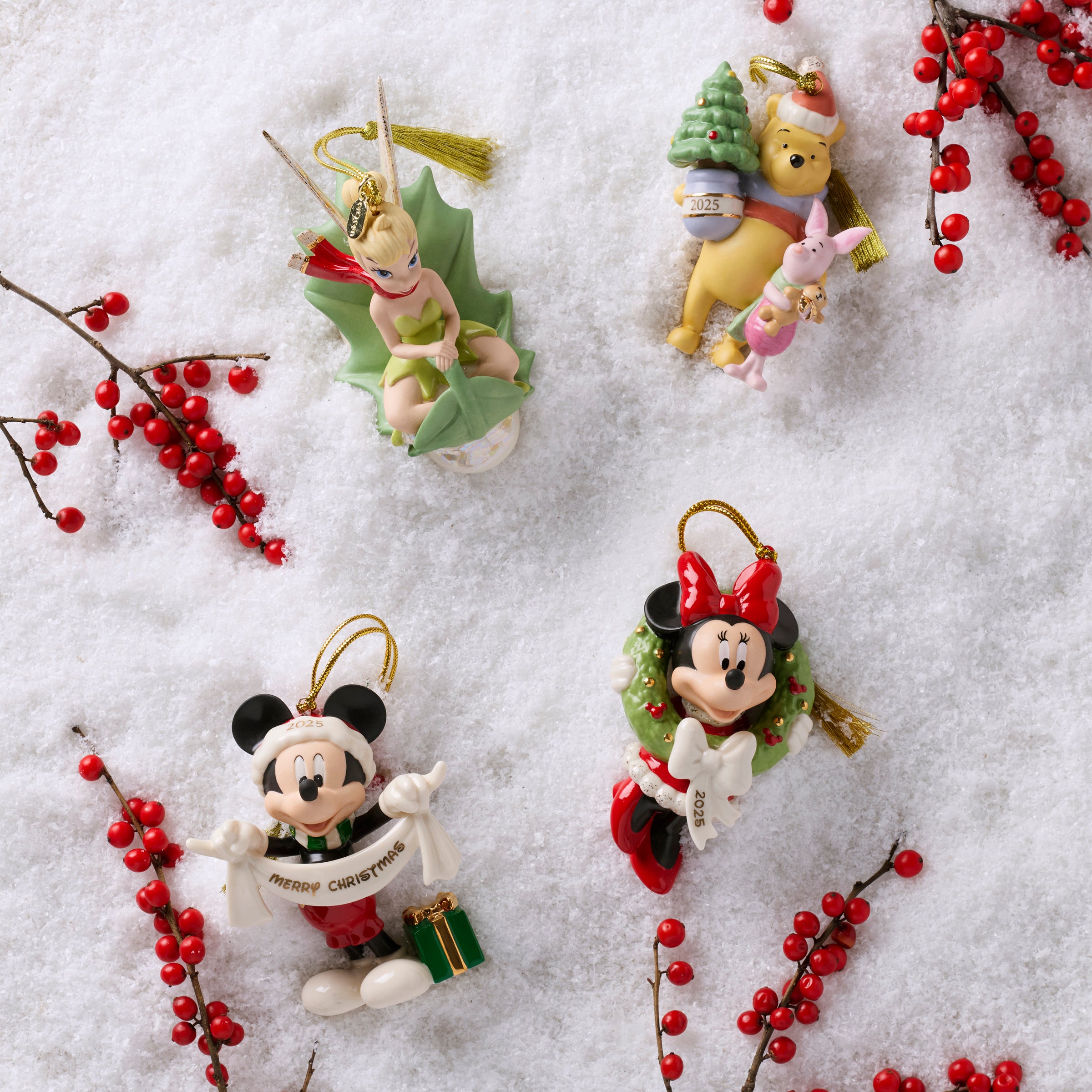 Minnie Mouse Christmas Wreath Ornament 2025
