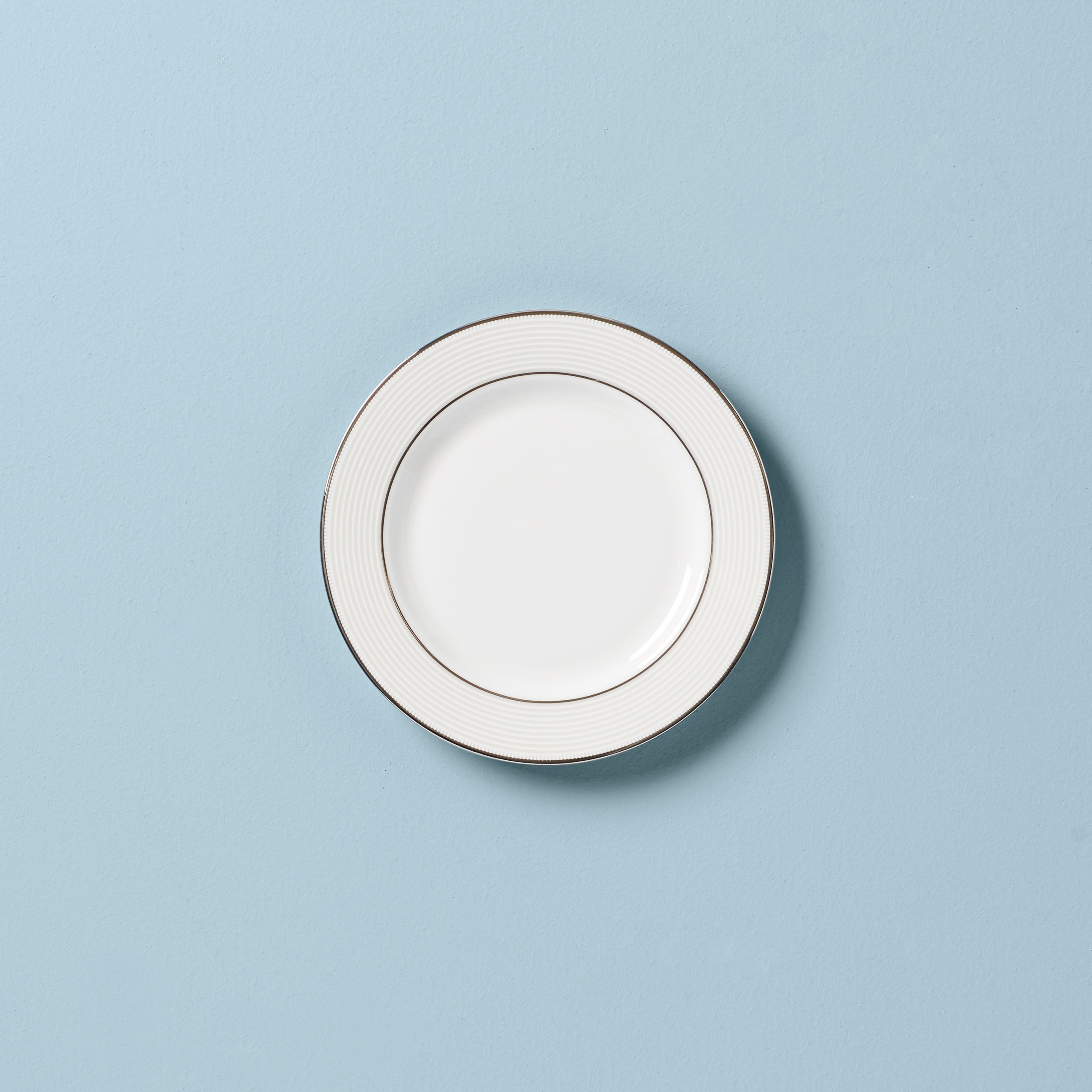 Opal Innocence Stripe Bread Plate – Elegant Bone China Dishwasher Safe