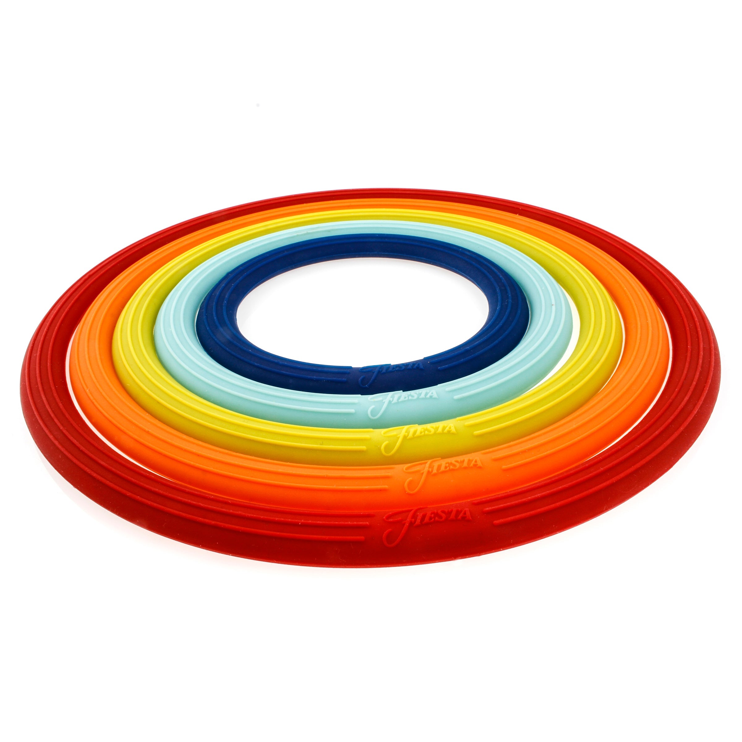 Fiesta Rainbow Silicone Trivet Set - 5-Piece Kitchen Essentials