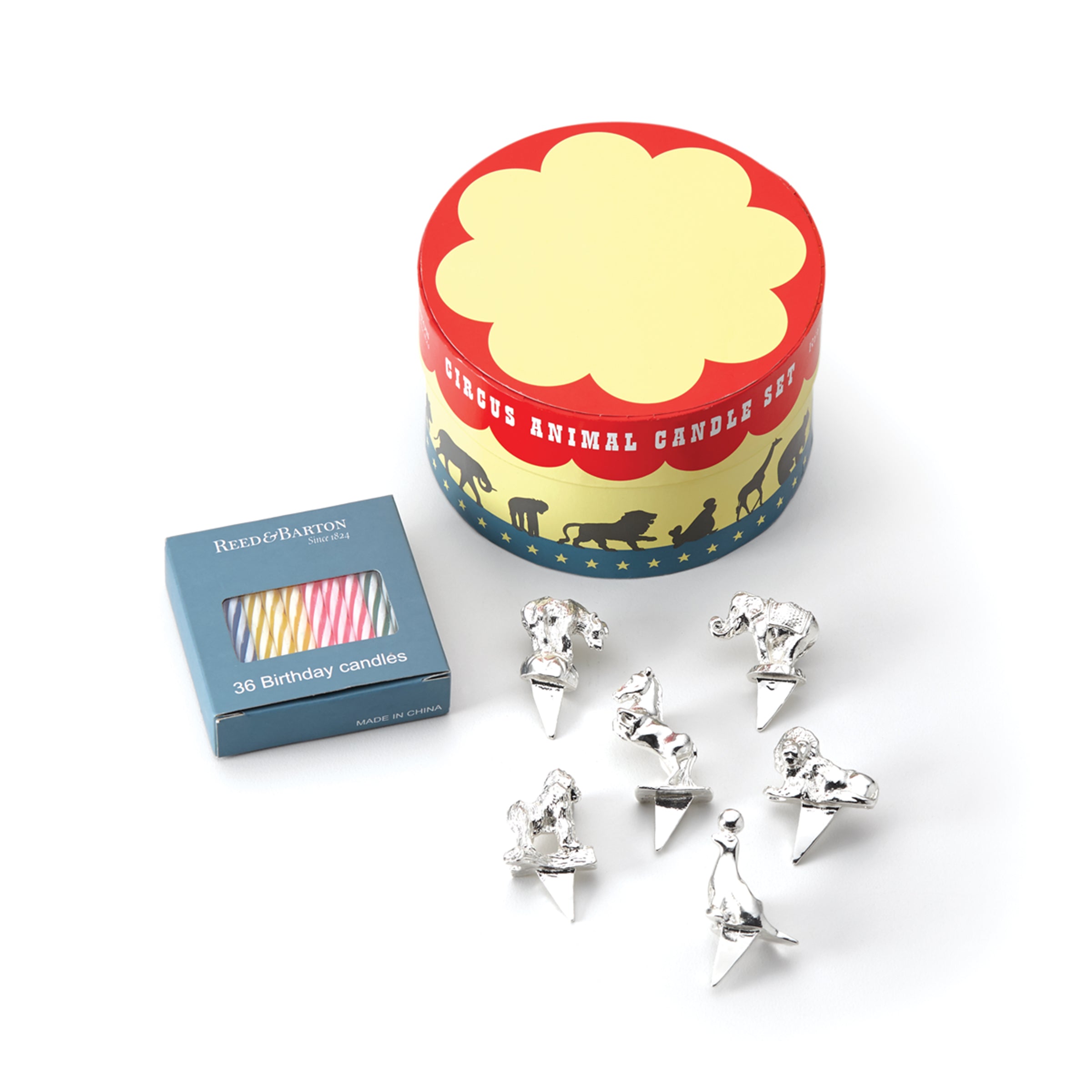 Circus Animal Candle Set - 6-Piece Birthday Party Decor