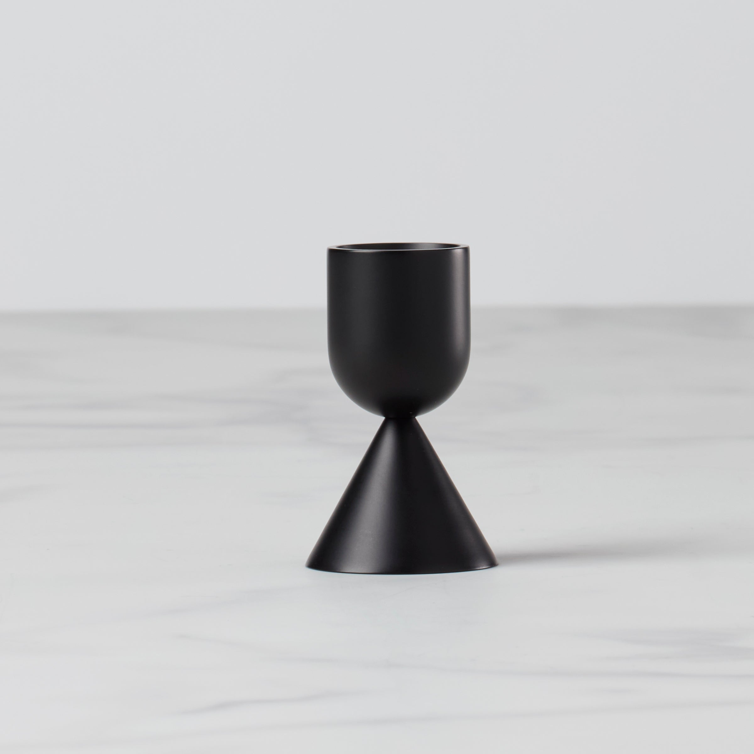 Onyx Brass Reversible Candle Holder for Modern Decor