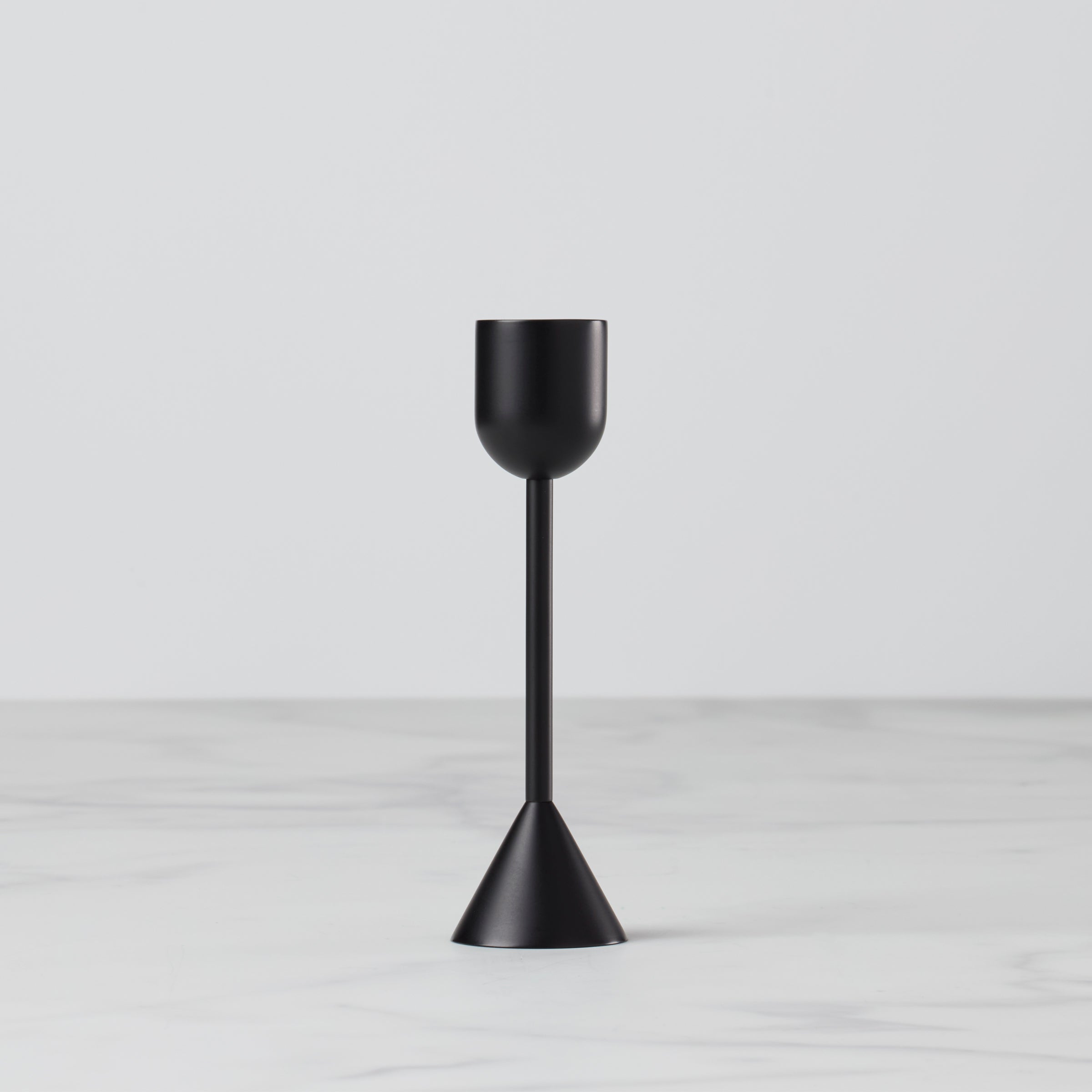 Onyx Brass Reversible Tall Taper Candle Holder for Dining