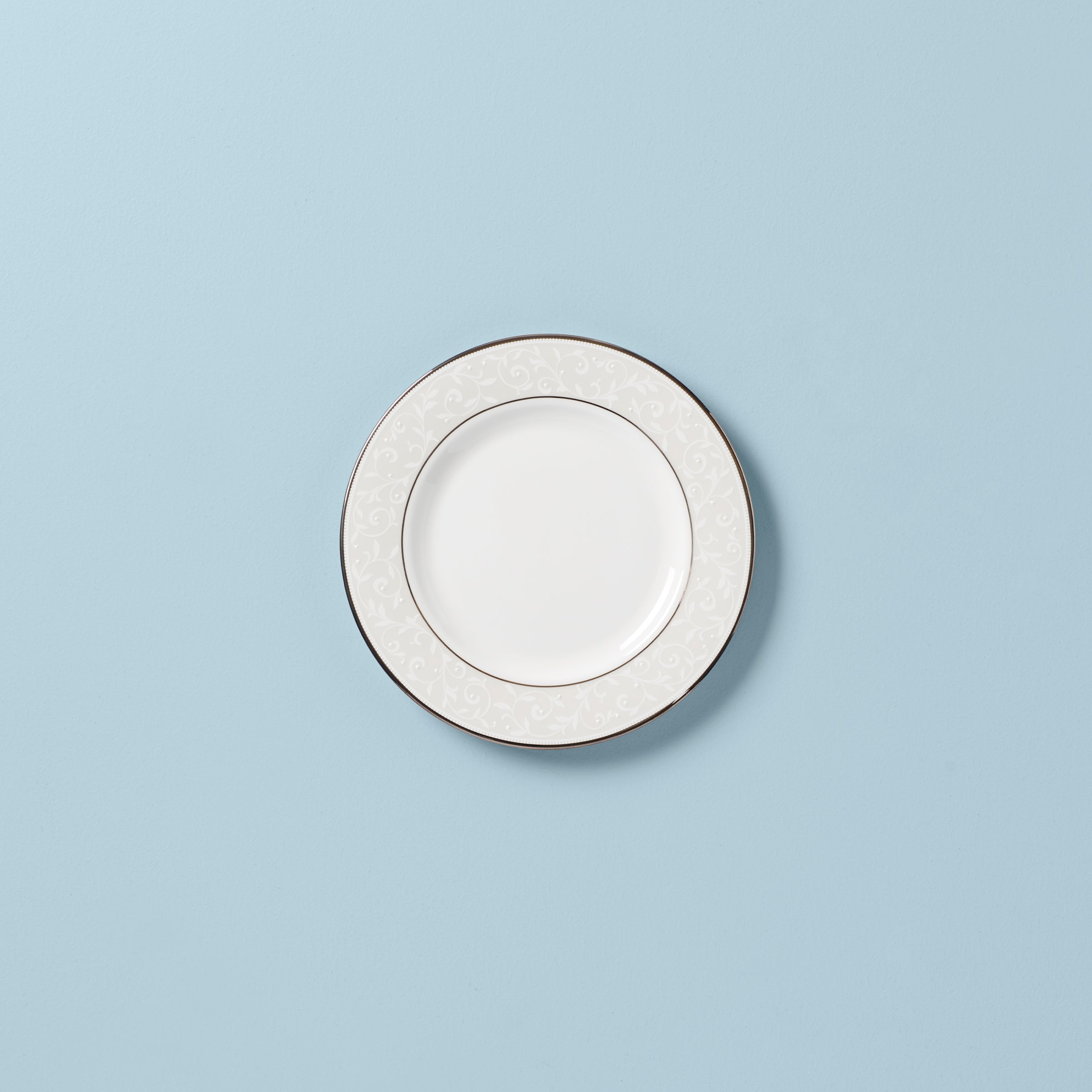 Opal Innocence Porcelain Salad Plate with Platinum Accents
