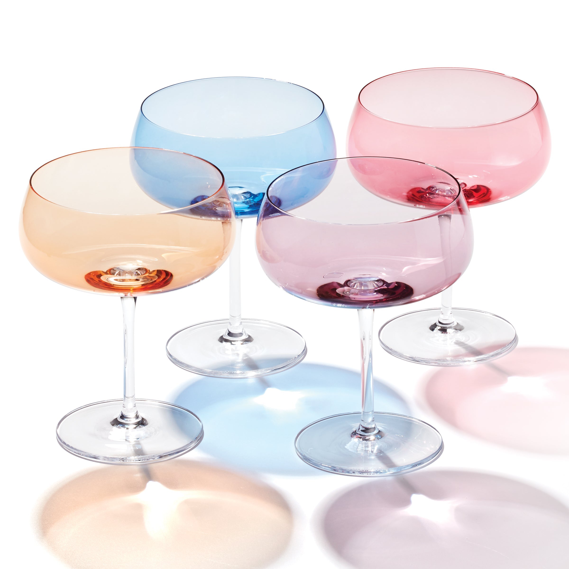 Oneida True Colors Cocktail Glass Set - 4-Piece Party Glasses