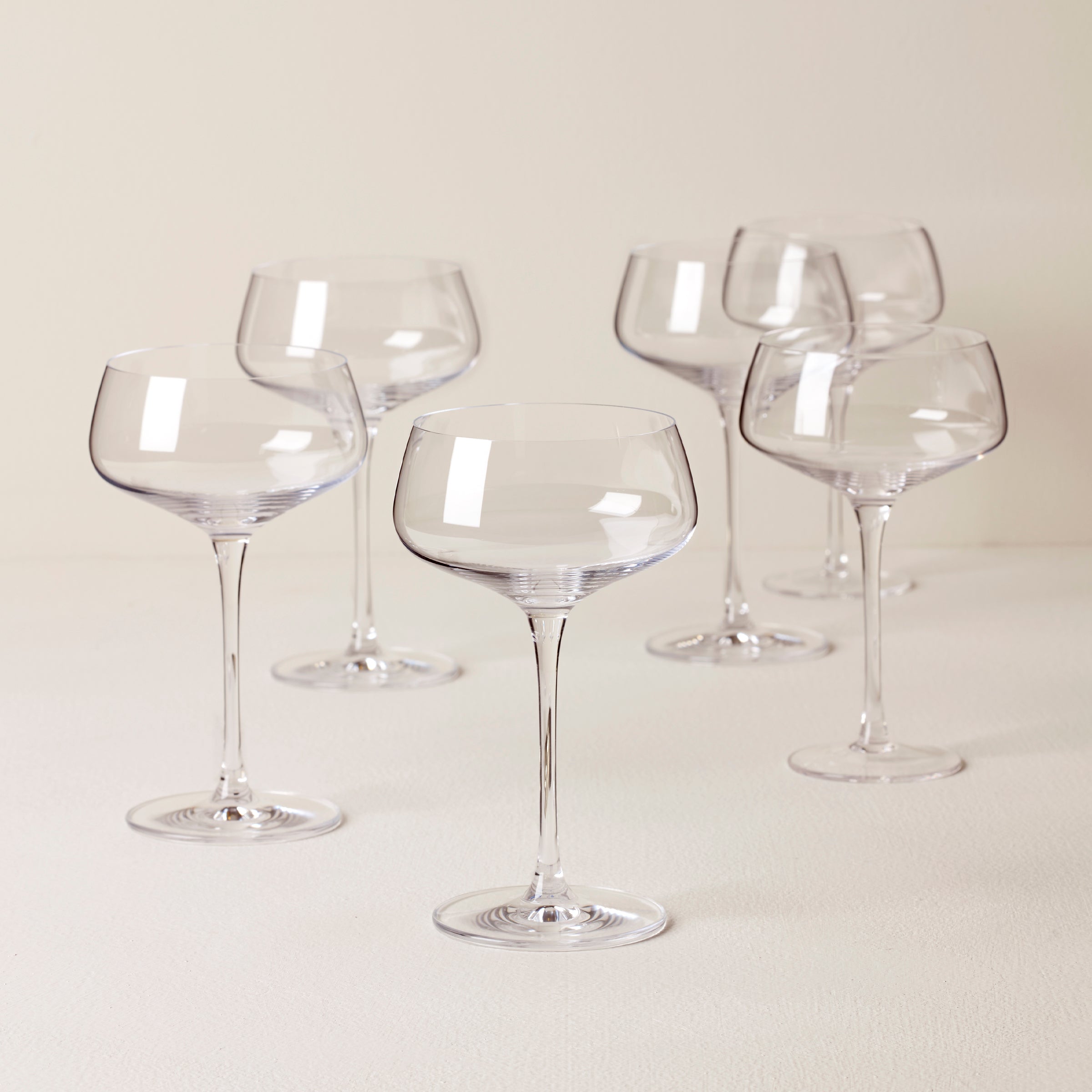 Tuscany Classics 6-Piece Angled Cocktail Coupe Glasses Set