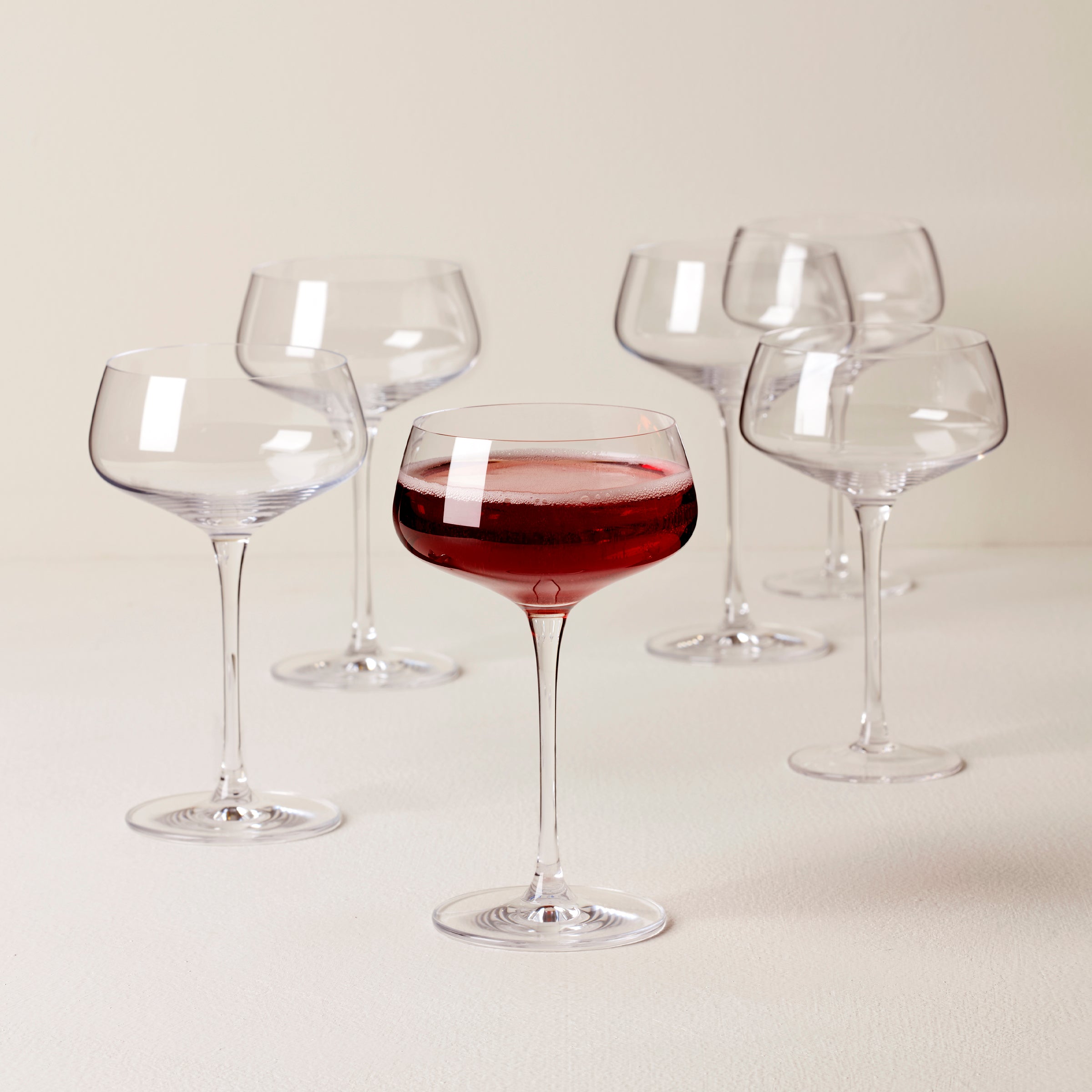 Tuscany Classics 6-Piece Angled Cocktail Coupe Glasses Set