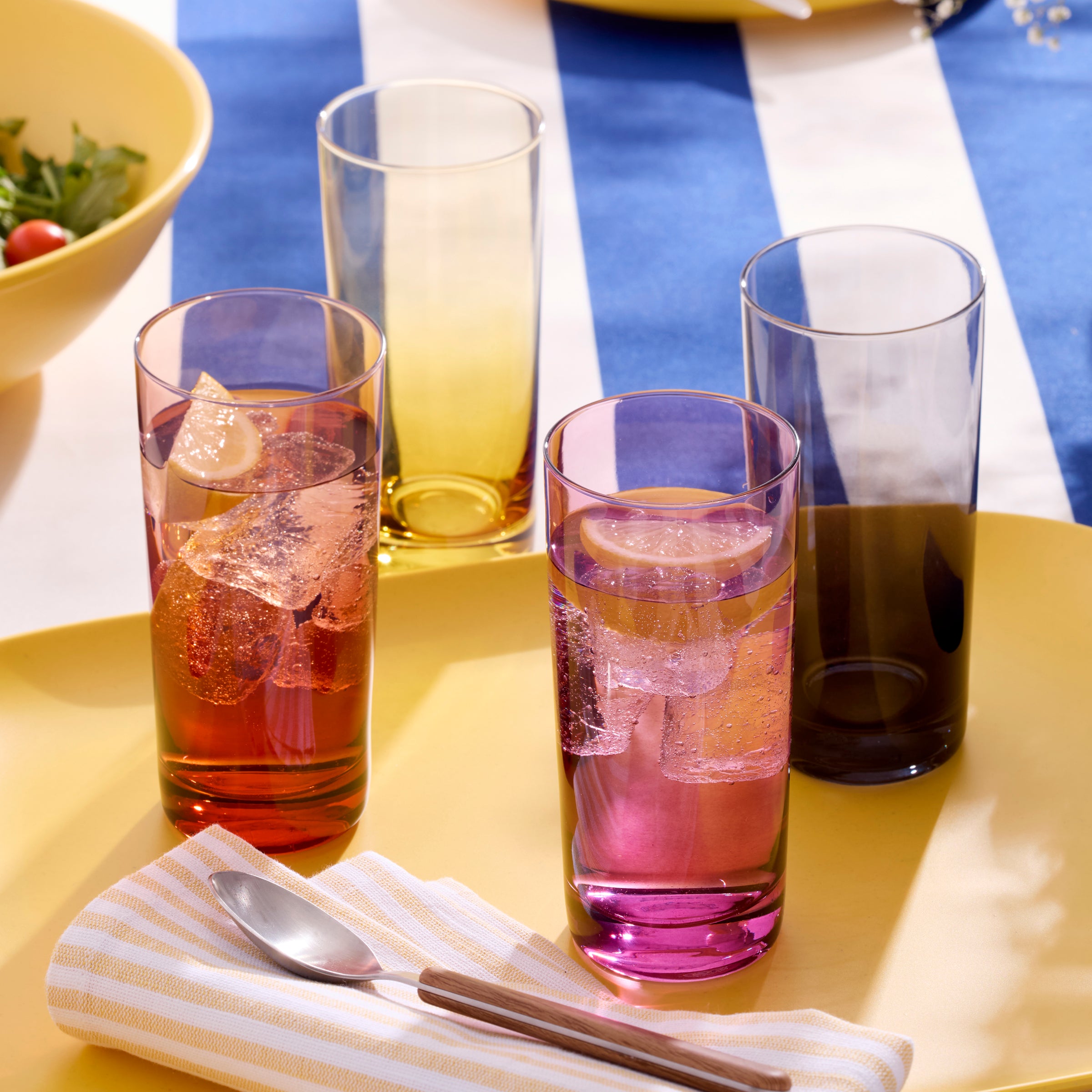 Golden Hour Ombre Highball Glasses - Set of 4