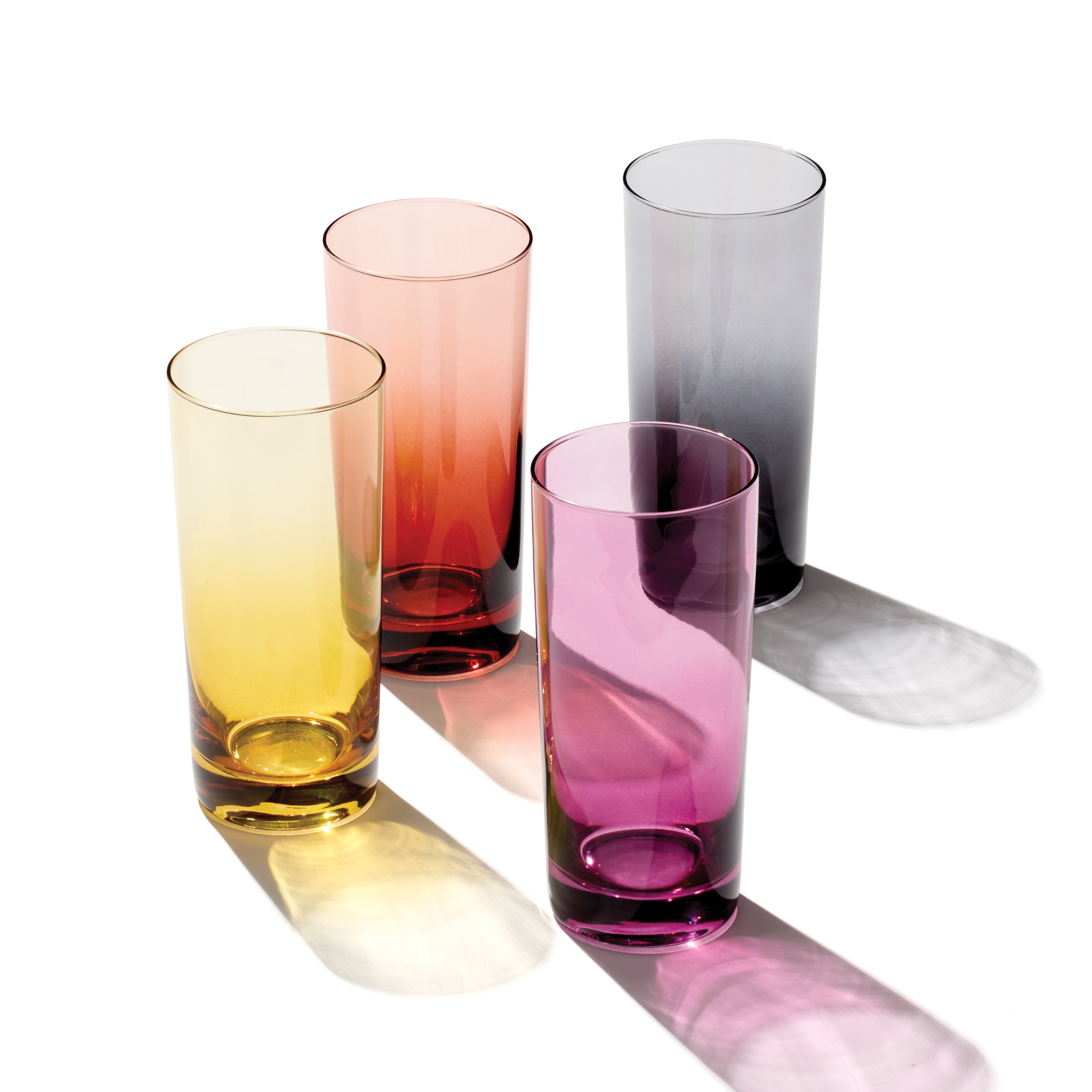 Golden Hour Ombre Highball Glasses - Set of 4