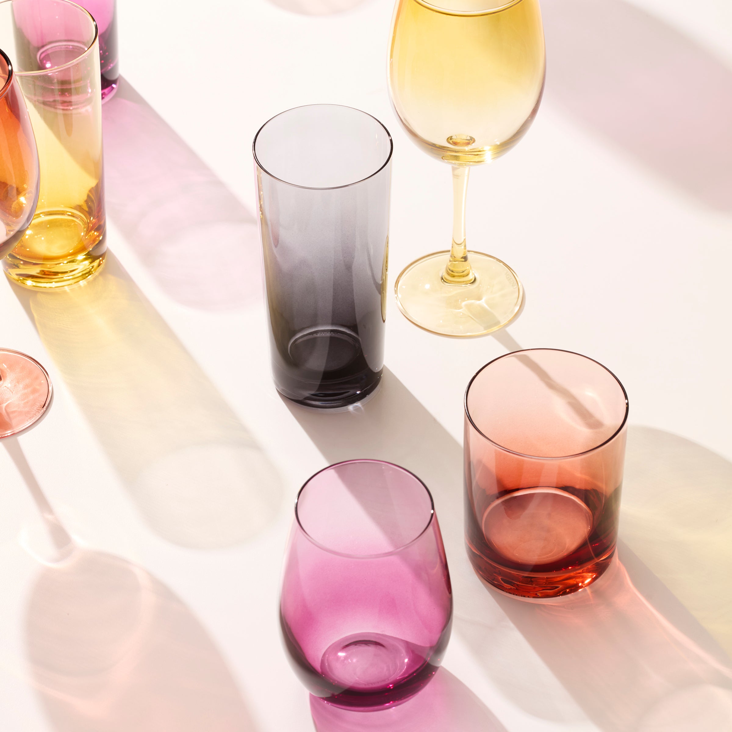 Golden Hour Ombre Highball Glasses - Set of 4