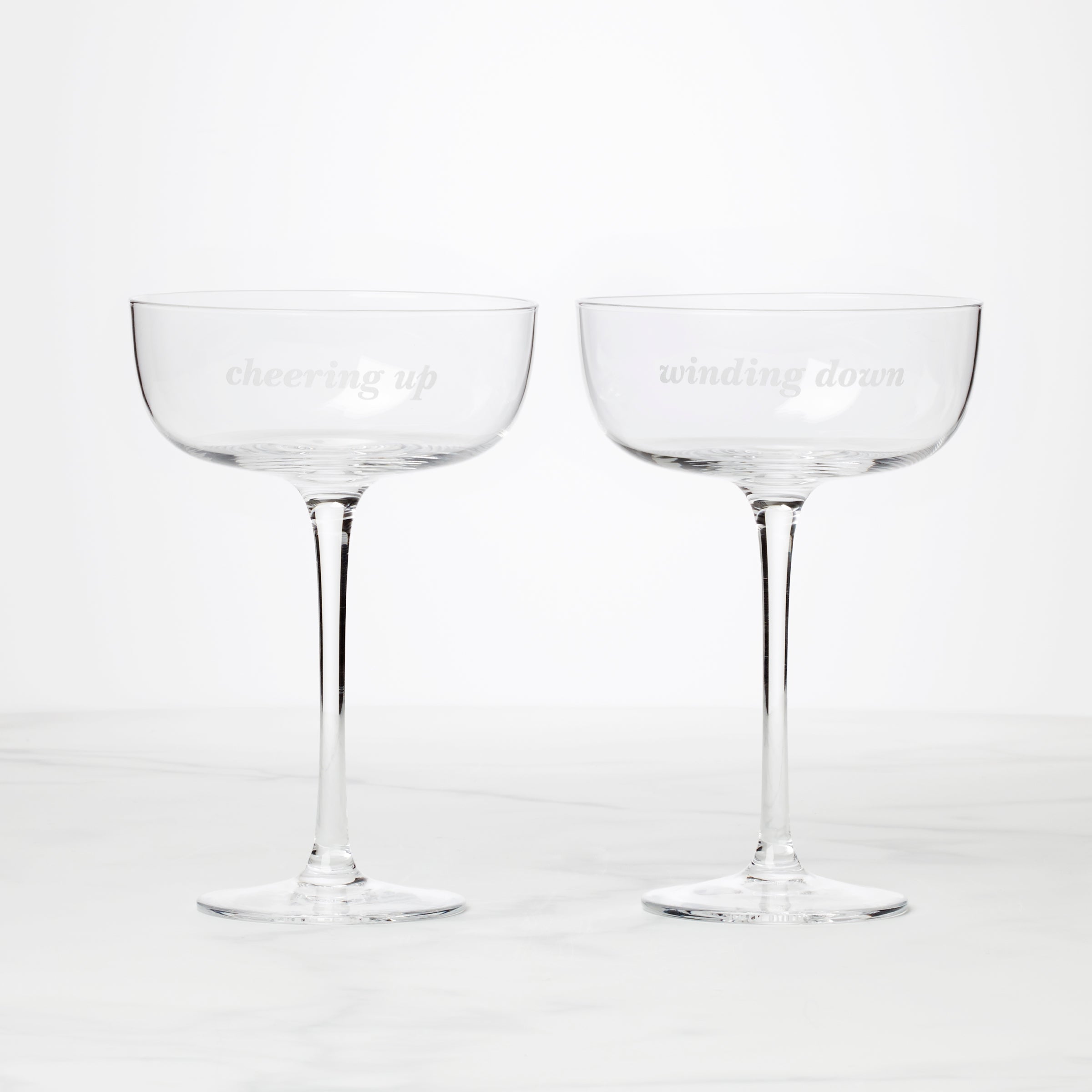 Chic Coupe Glasses Set of 2 for Cocktails