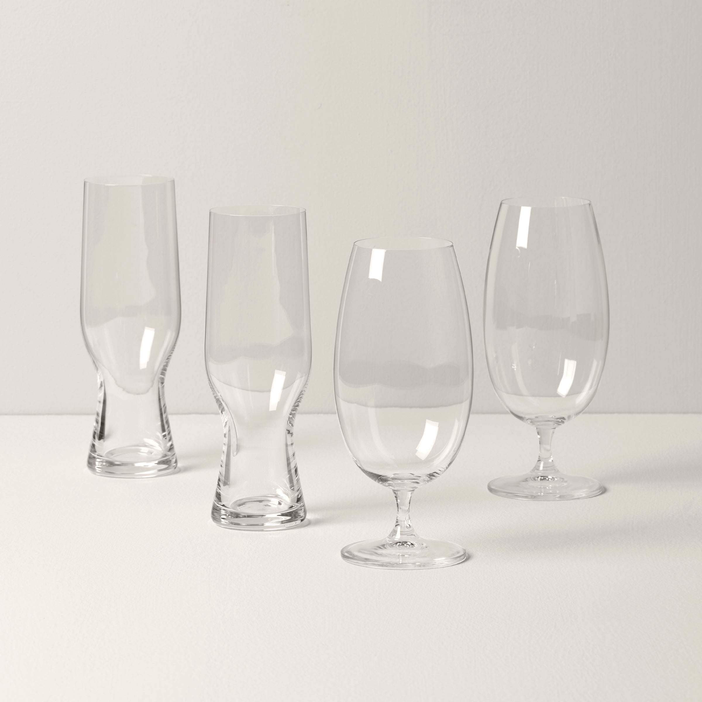 Tuscany Classics 4-Piece Beer Glass Set - Elegant Goblets & Weizen Glasses