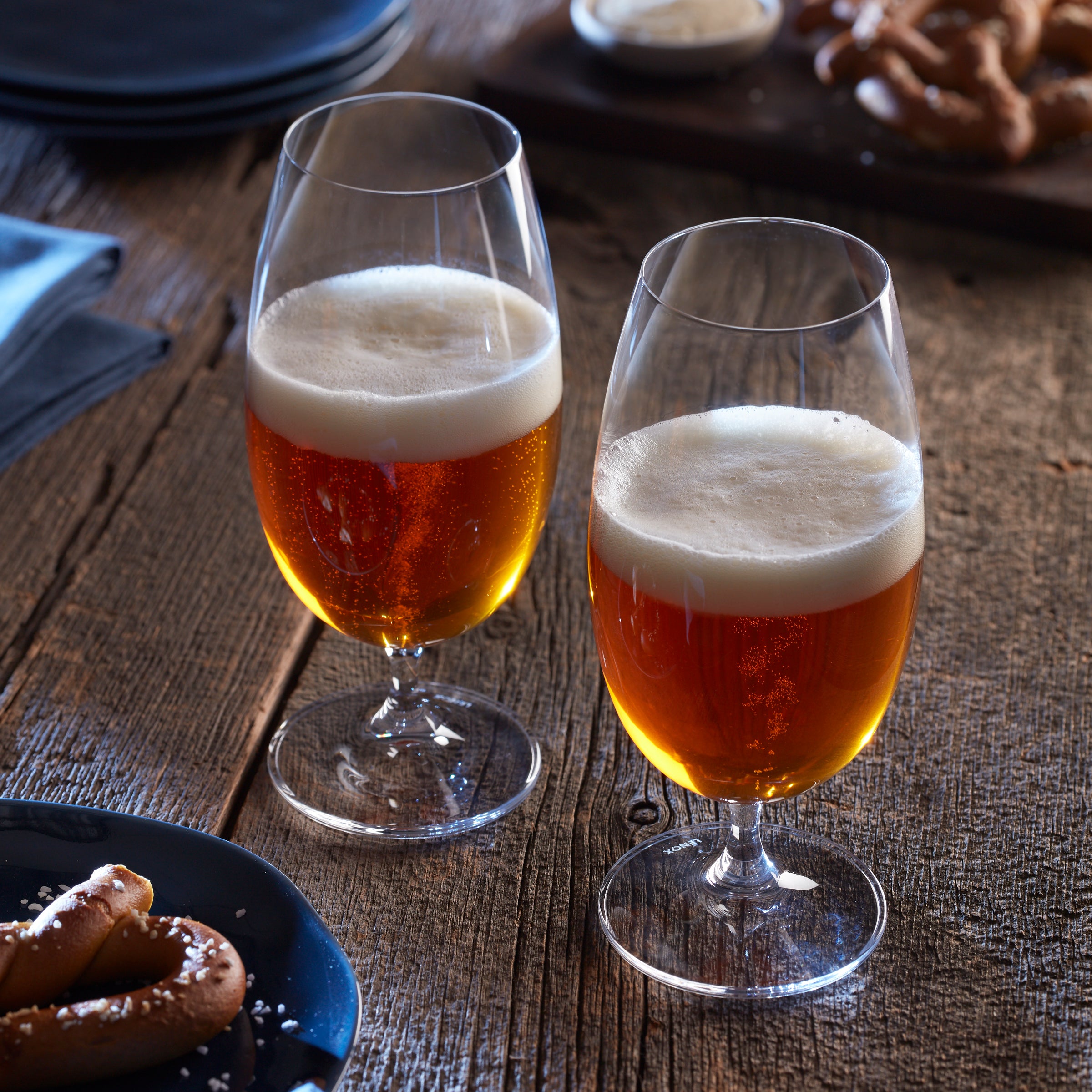 Tuscany Classics 4-Piece Beer Glass Set - Elegant Goblets & Weizen Glasses