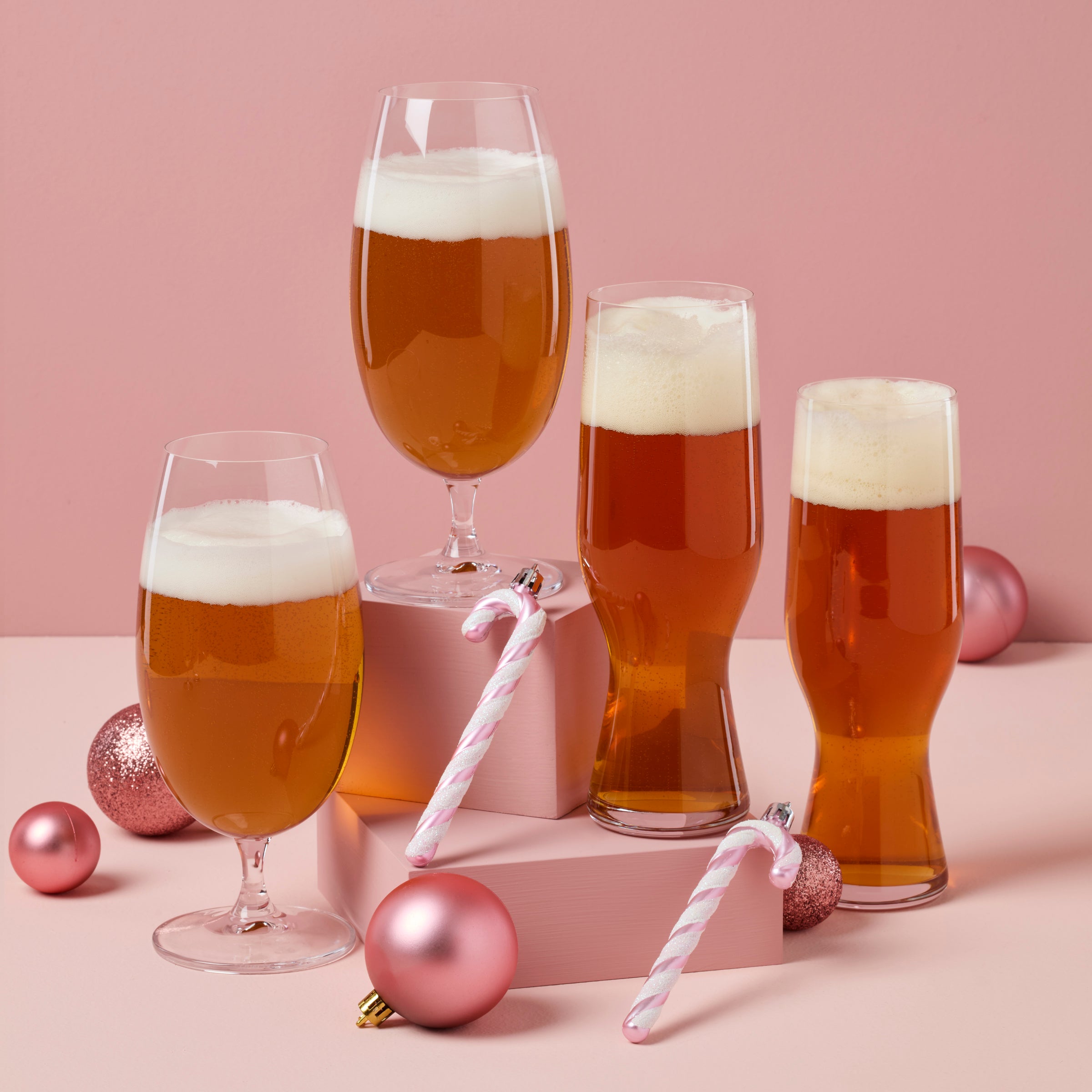 Tuscany Classics 4-Piece Beer Glass Set - Elegant Goblets & Weizen Glasses