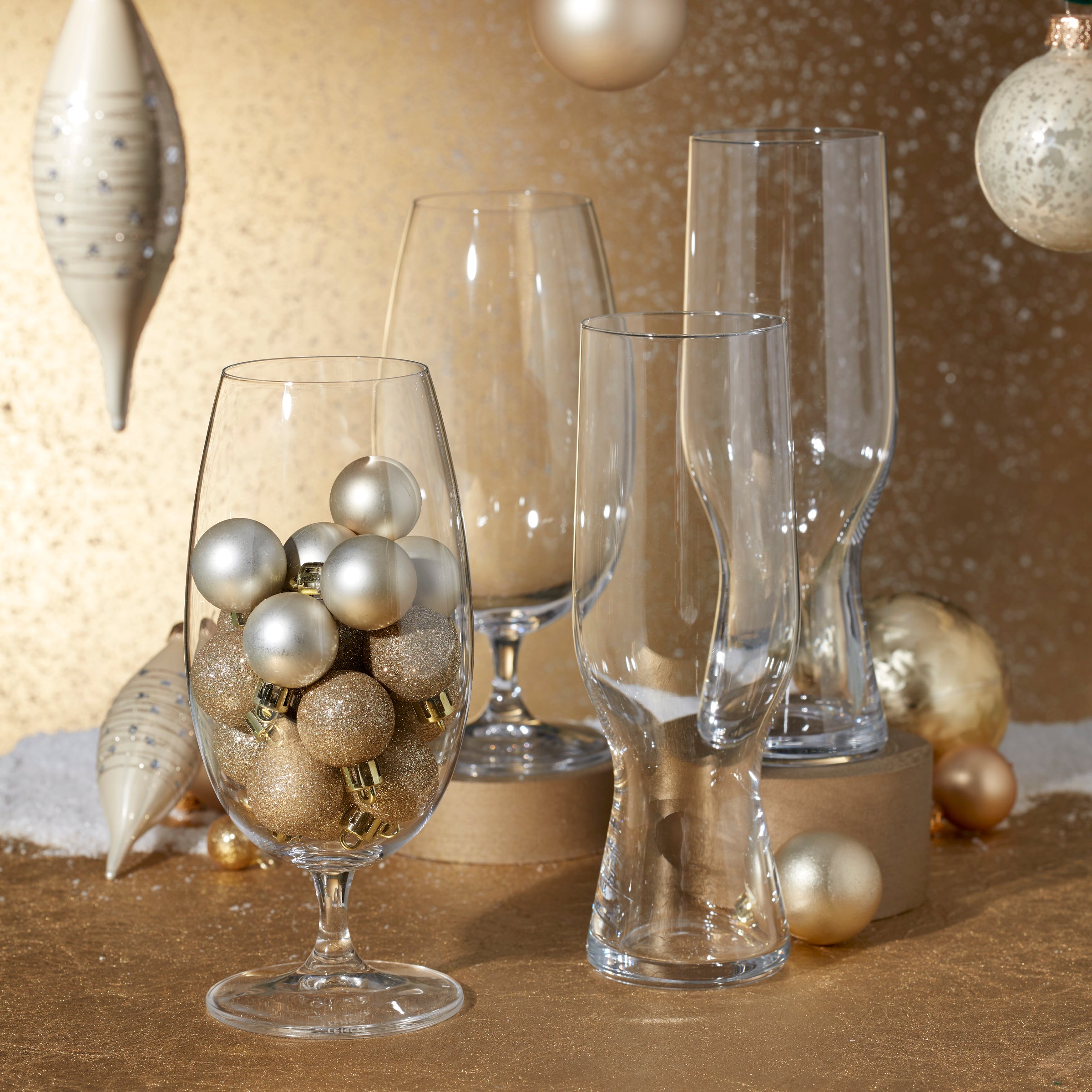 Tuscany Classics 4-Piece Beer Glass Set - Elegant Goblets & Weizen Glasses