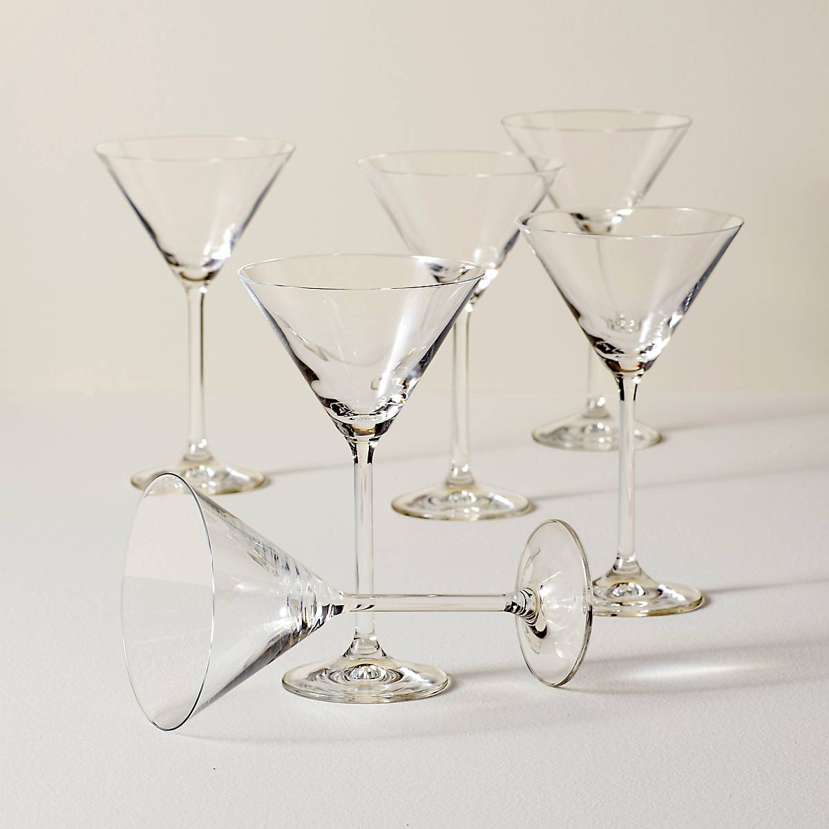 Tuscany Classics 6-Piece Martini Glass Set - Durable & Dishwasher-Safe