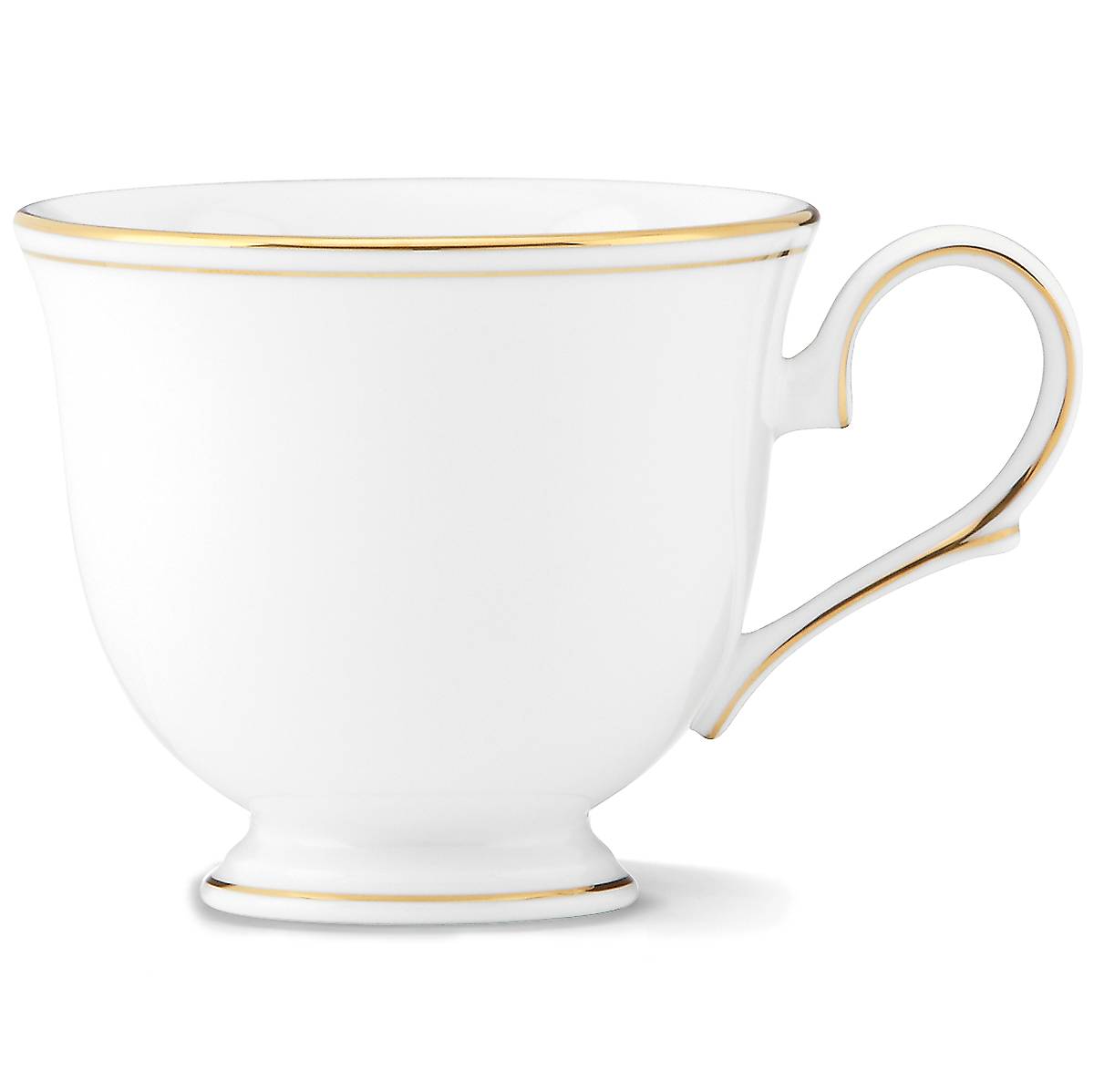 Federal Gold-Accented Bone China Teacup - Dishwasher Safe