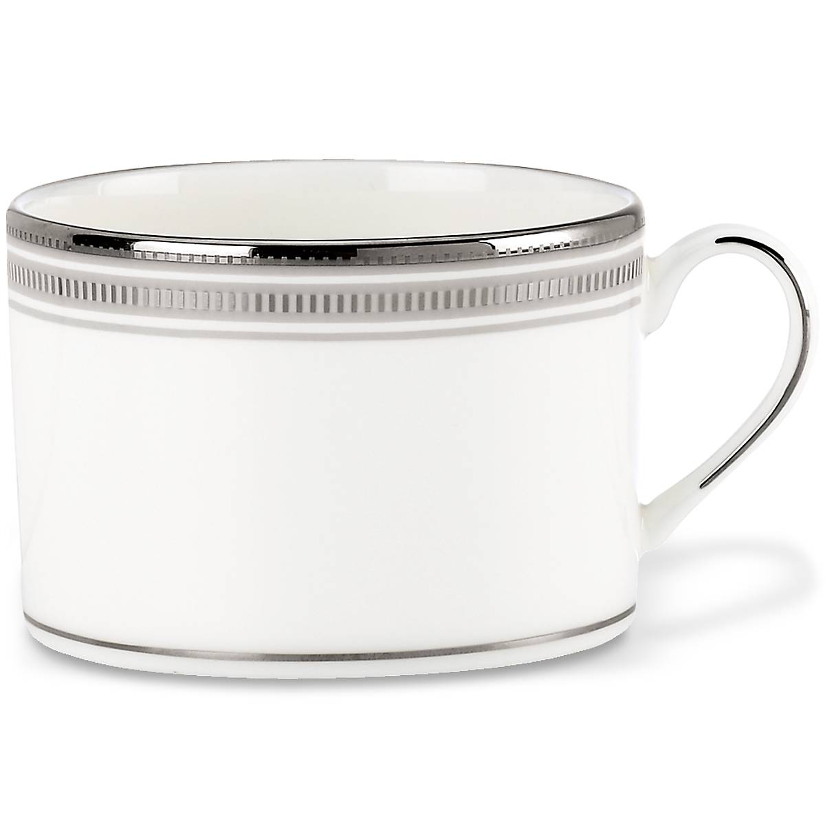 Kate Spade Palmetto Bay Bone China Cup - Platinum Accents, Dishwasher Safe