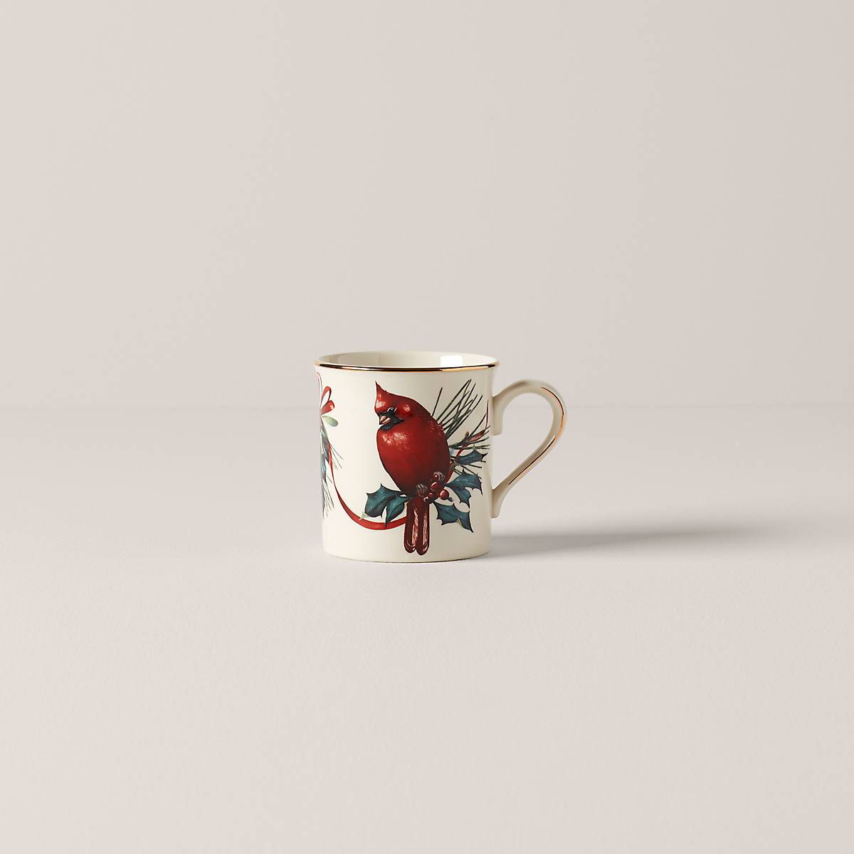 Winter Greetings Porcelain Mug with 24k Gold Accents