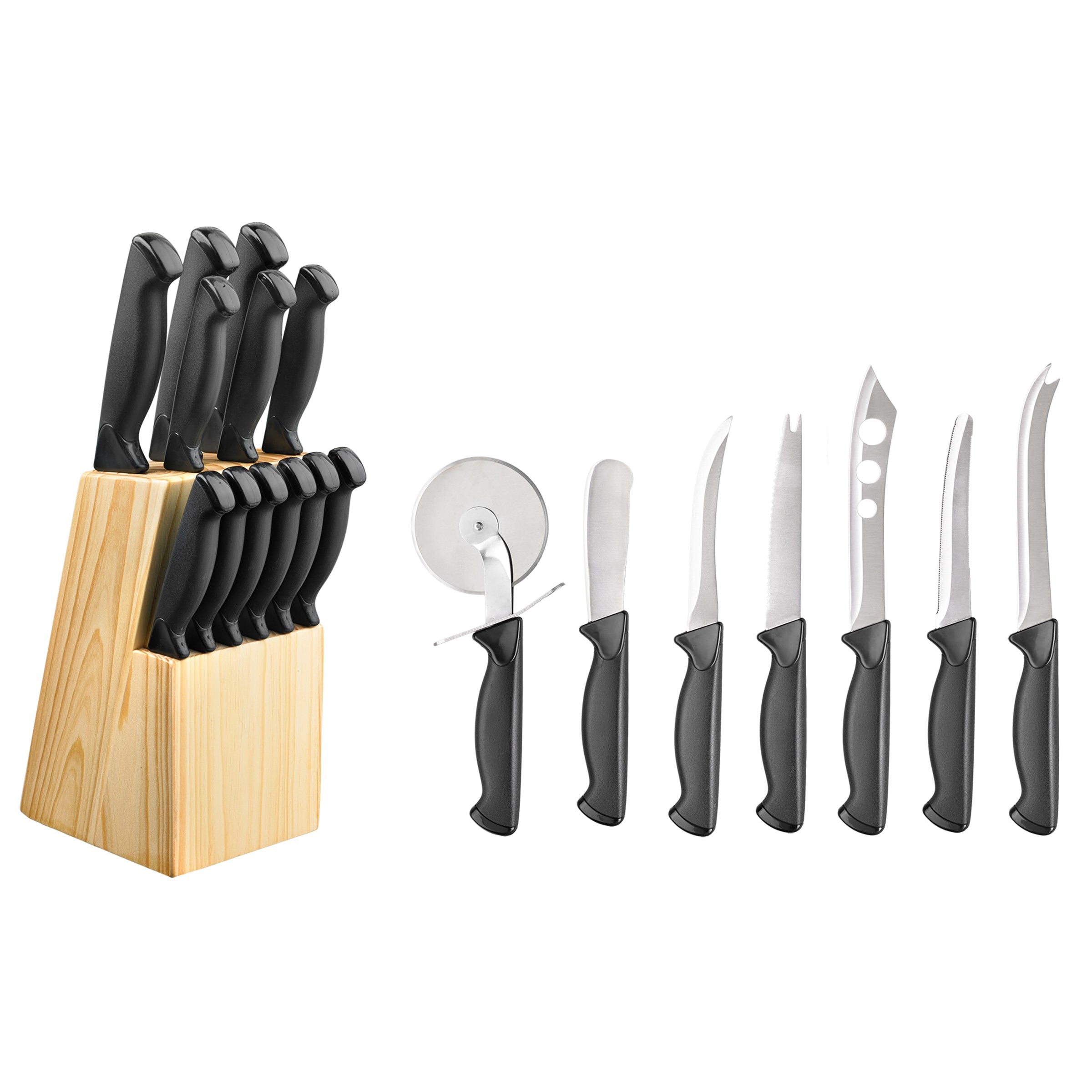 Hampton Forge Emmet 20-Piece Stainless Steel Knife Block Set