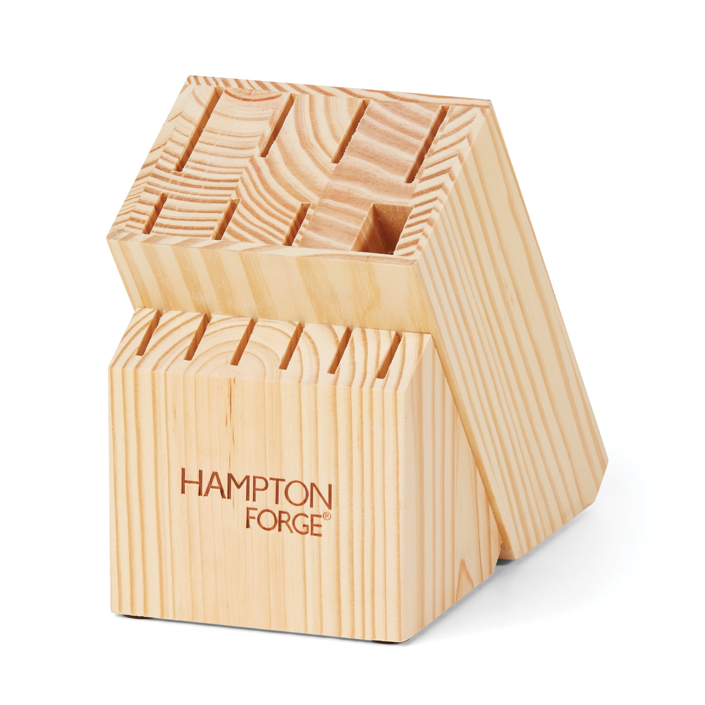 Hampton Forge Rochester 15-Piece Knife Block Set with Wood Storage