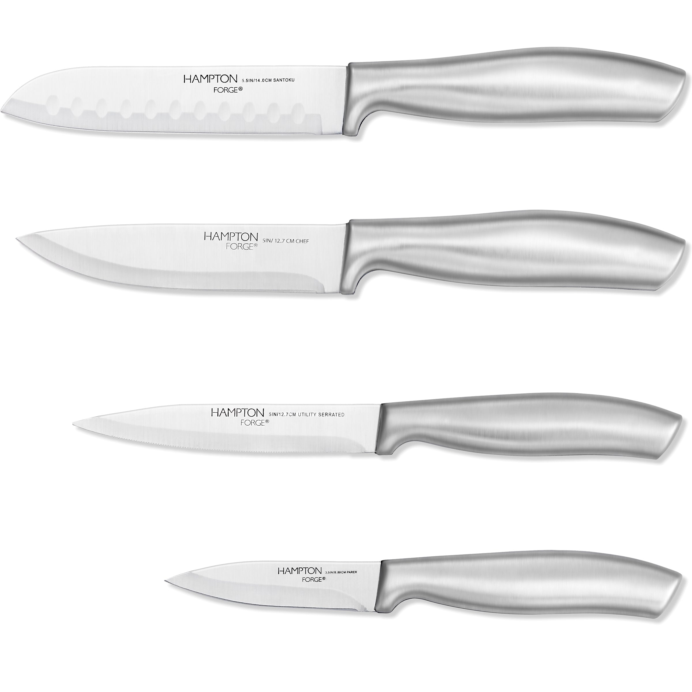 Hampton Forge Kobe 5-Piece Knife Set with Block - Sharp & Space-Saving