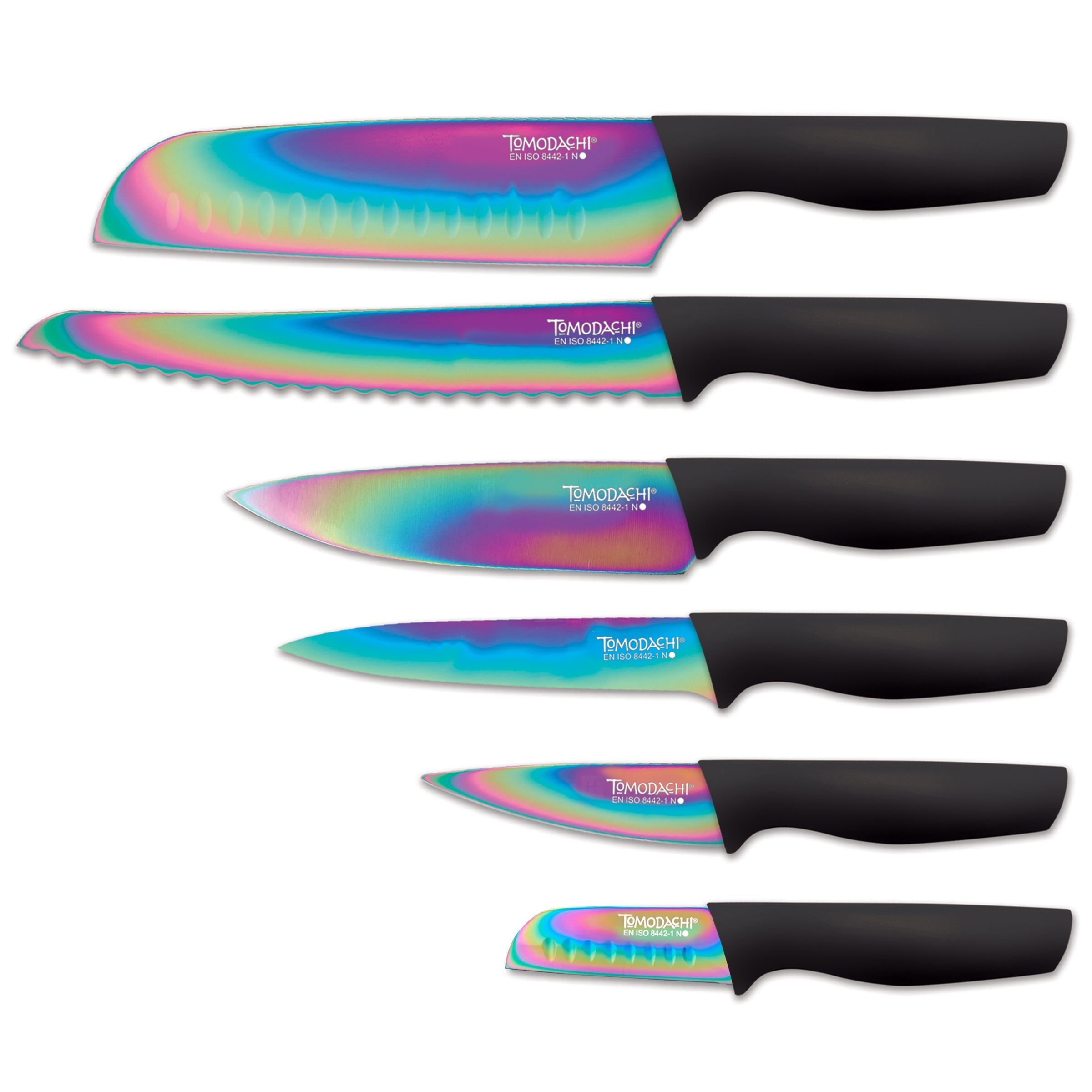 Rainbow Black Titanium Cutlery Set - 12 Piece by Tomodachi