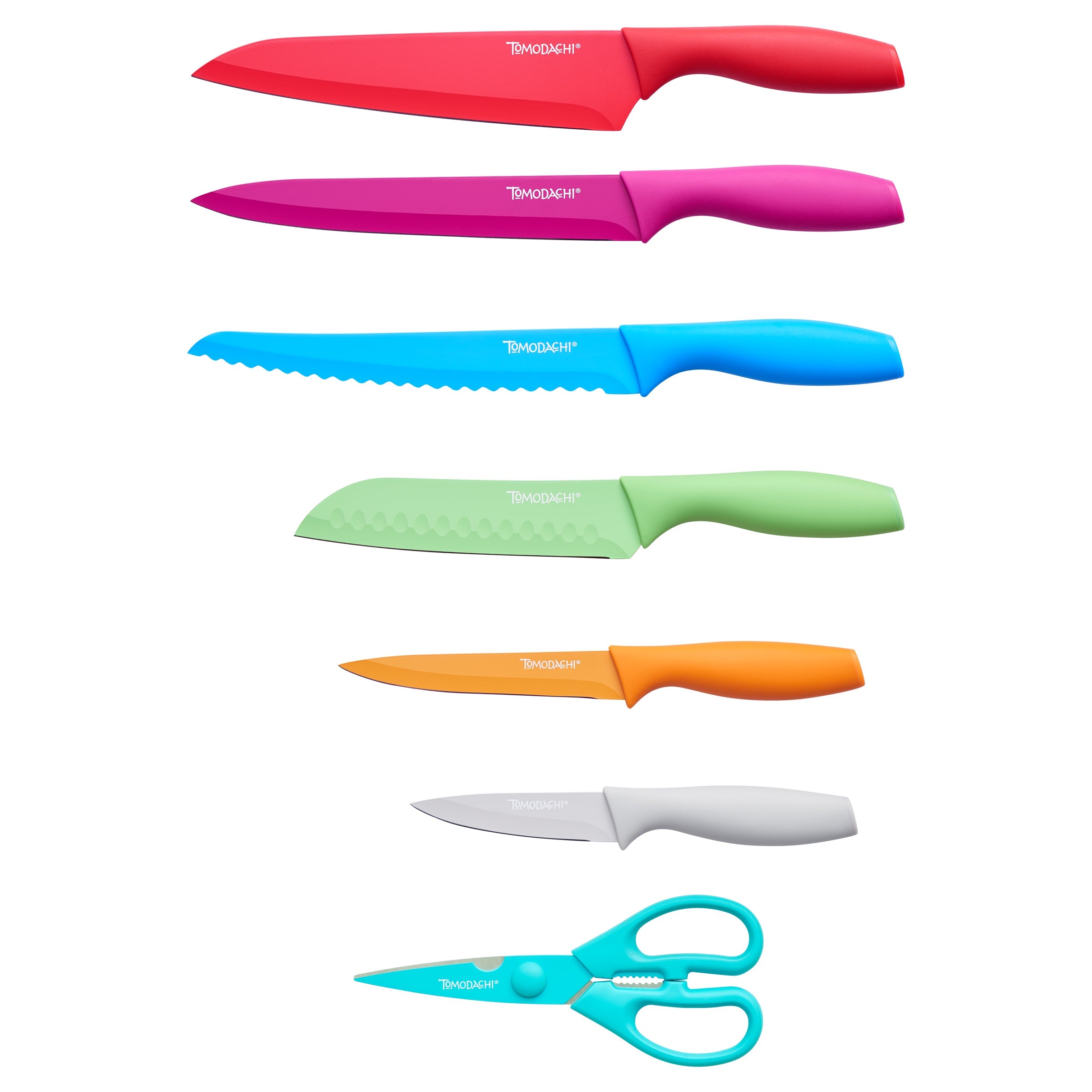 Colorful 13-Piece Knife Set with Blade Guards - Tomodachi