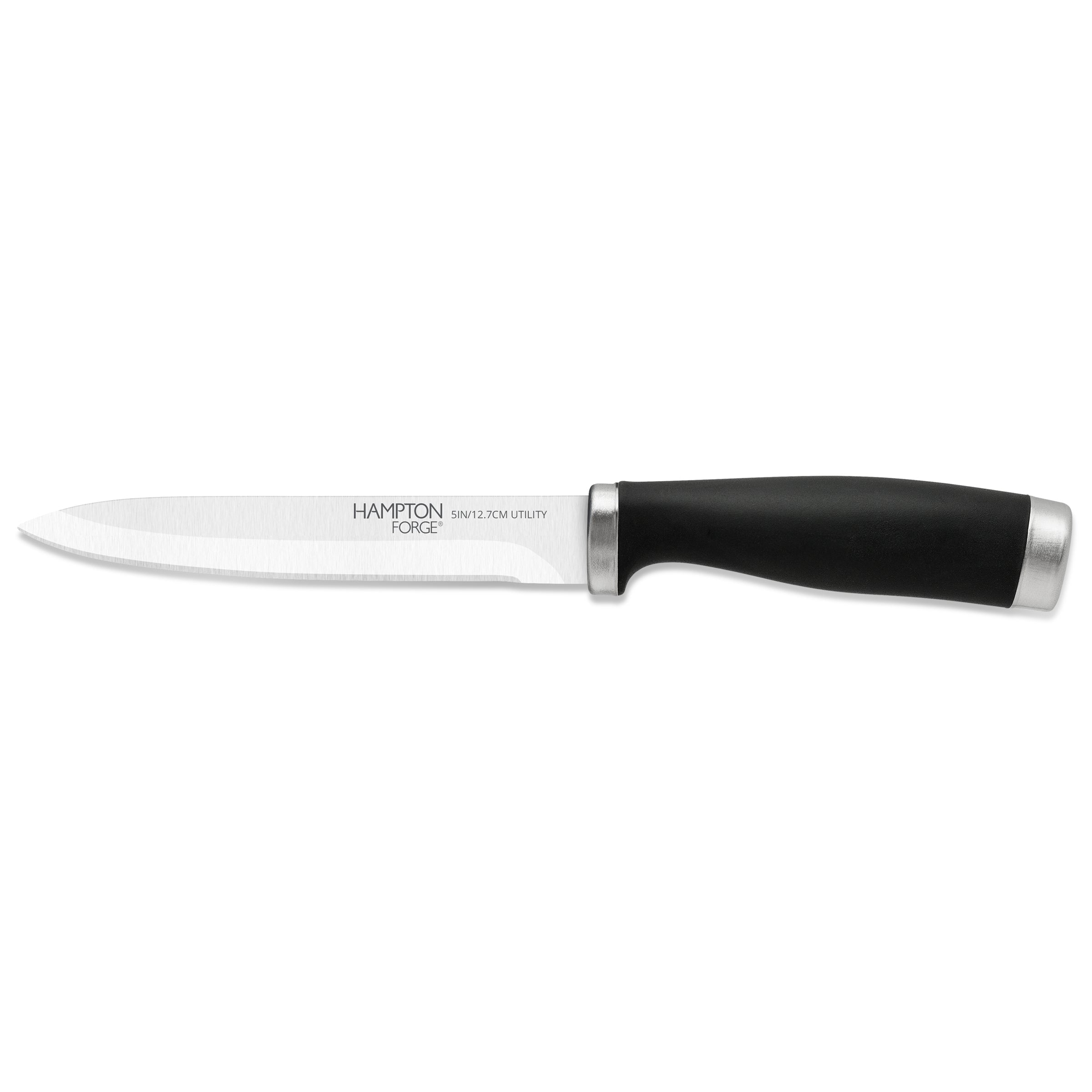 Epicure 5" Utility Knife with Frosted Blade Guard & Soft-Grip Handle