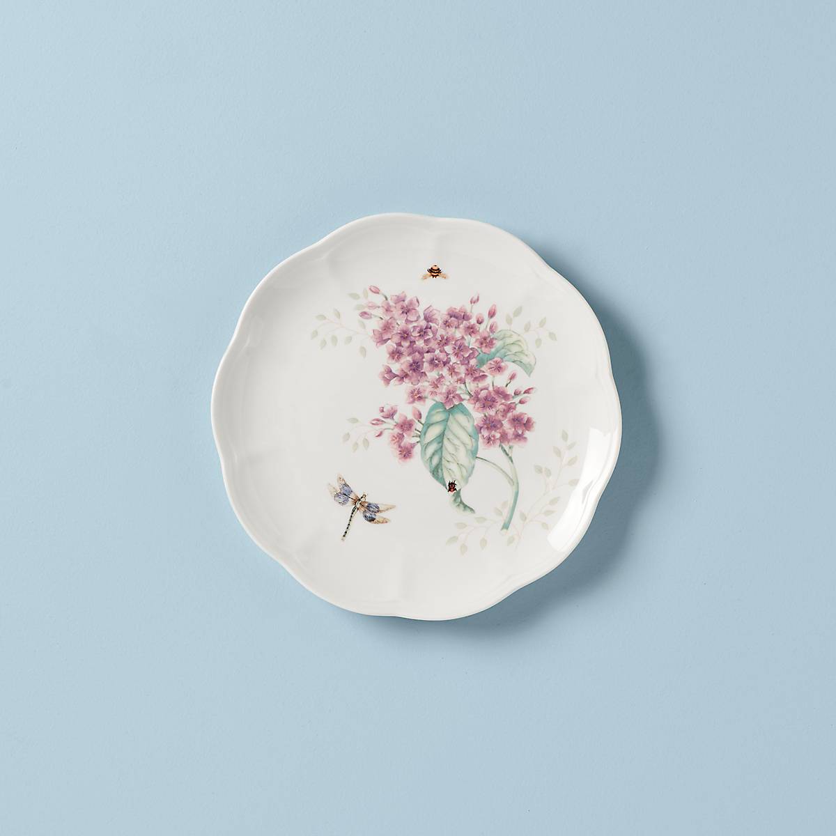 Butterfly Meadow Ceramic Accent Plate with Orange Sulphur Design