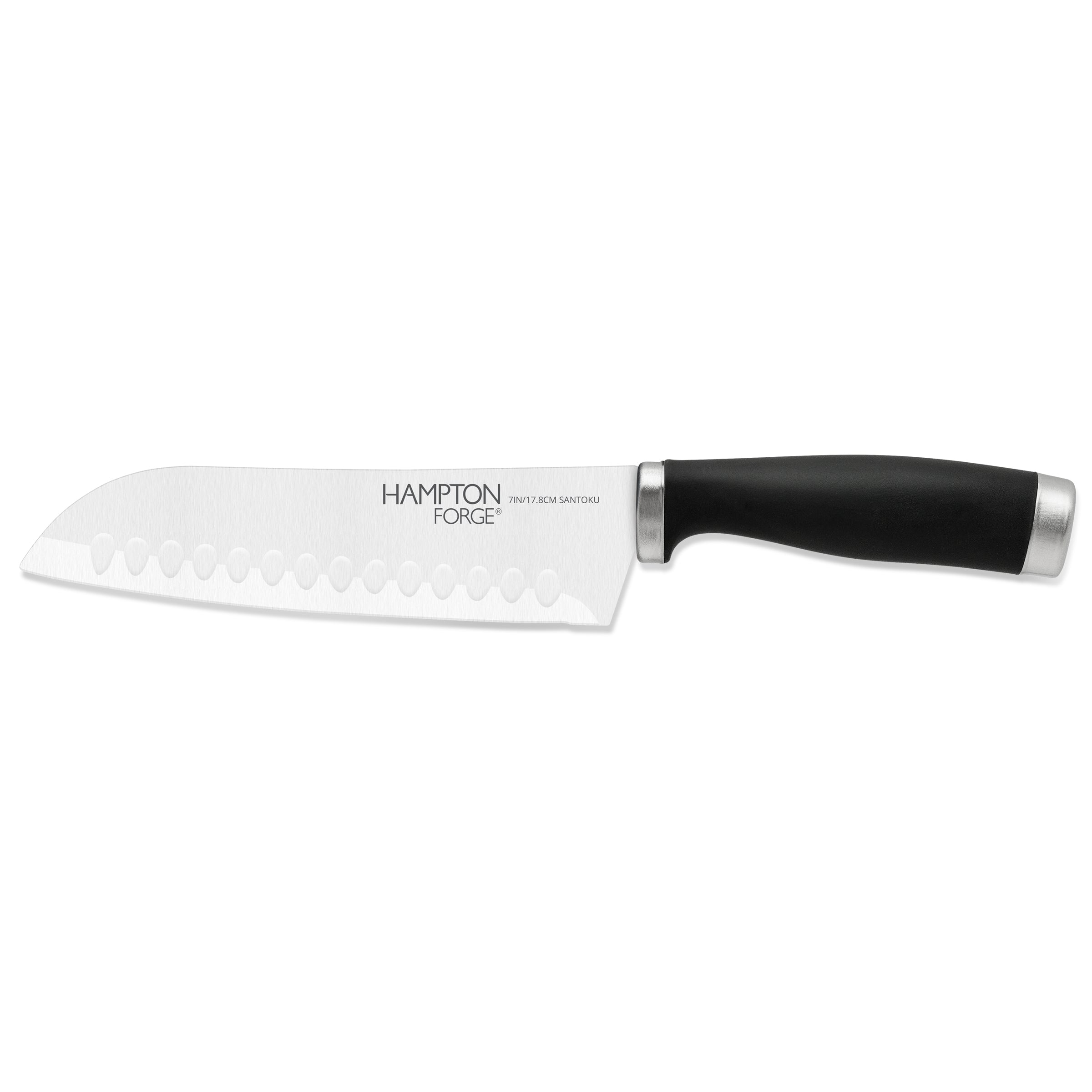 Epicure 7" Santoku Knife with Sharp Stainless Steel Blade & Ergonomic Handle