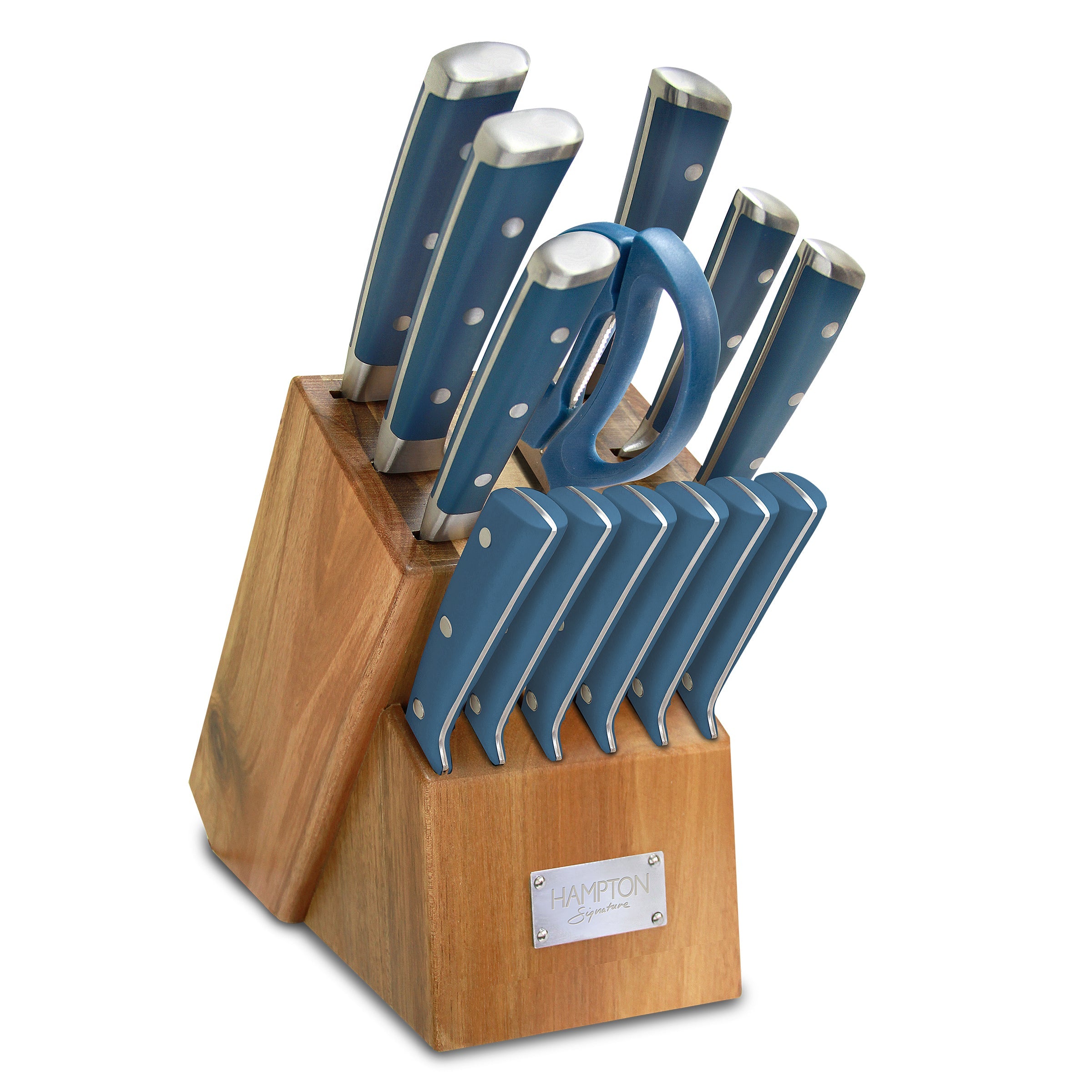 Hampton Signature 14-Piece Knife Block Set with Wood Stand